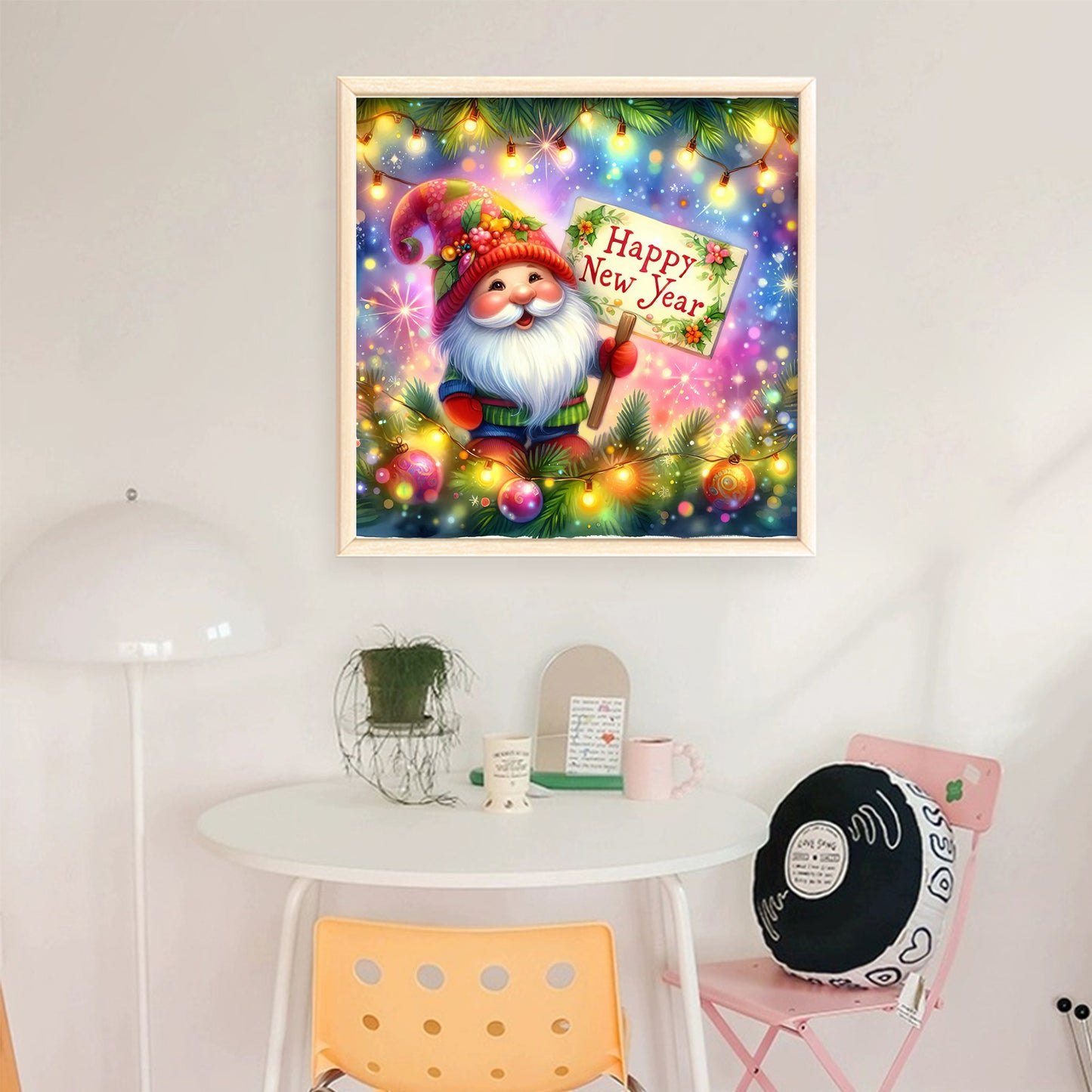 Gnome - Full 11CT Stamped Cross Stitch 45x45CM - Huacan