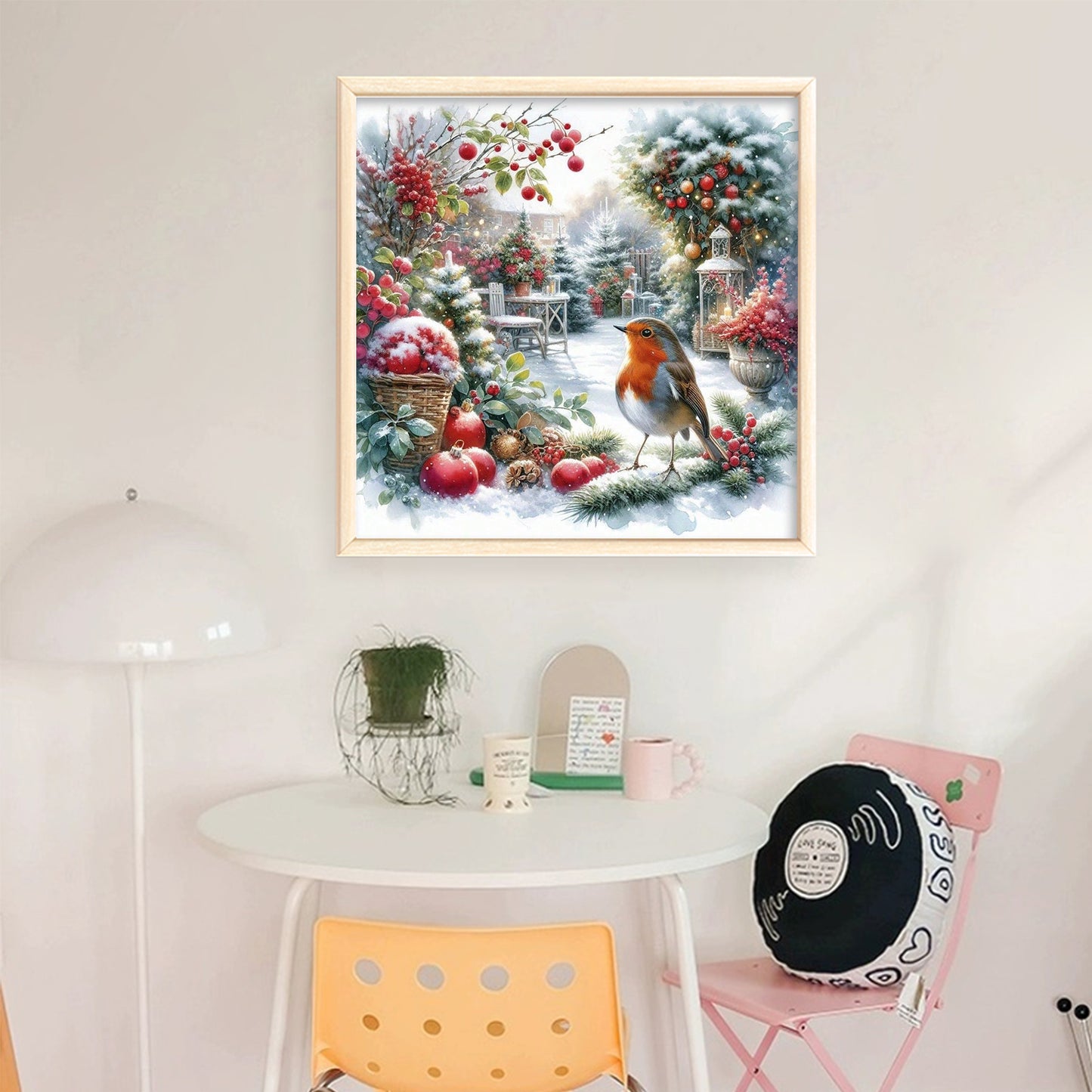 Christmas Garden - Full 11CT Stamped Cross Stitch 45x45CM - Huacan