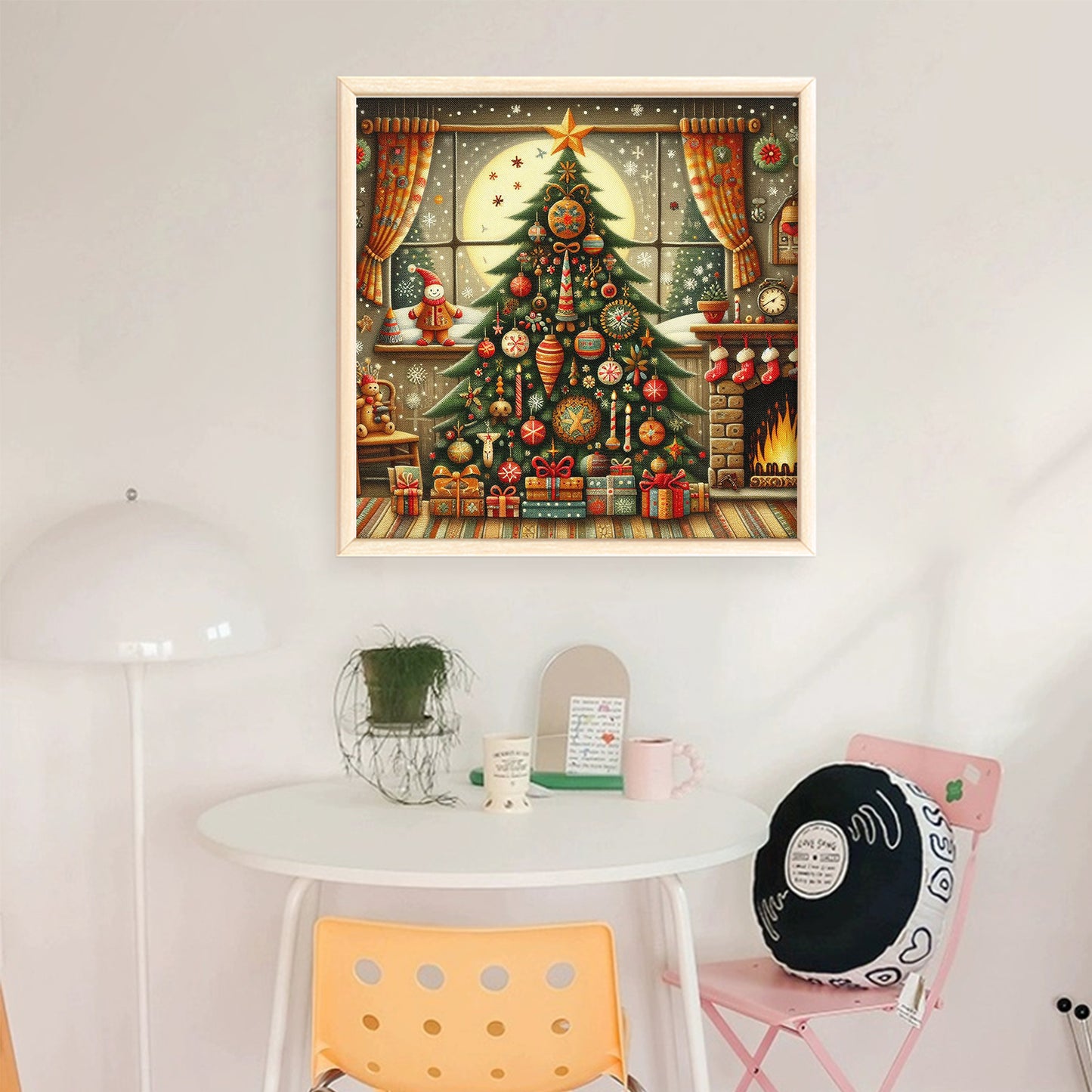 Christmas Tree - Full 11CT Stamped Cross Stitch 45x45CM - Huacan