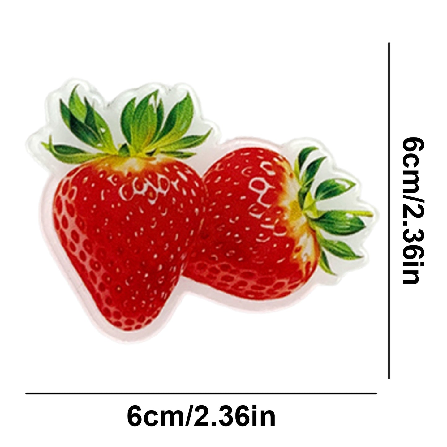 Strawberry Magnetic Acrylic Needle Minder for Cross Stitch and Embroidery