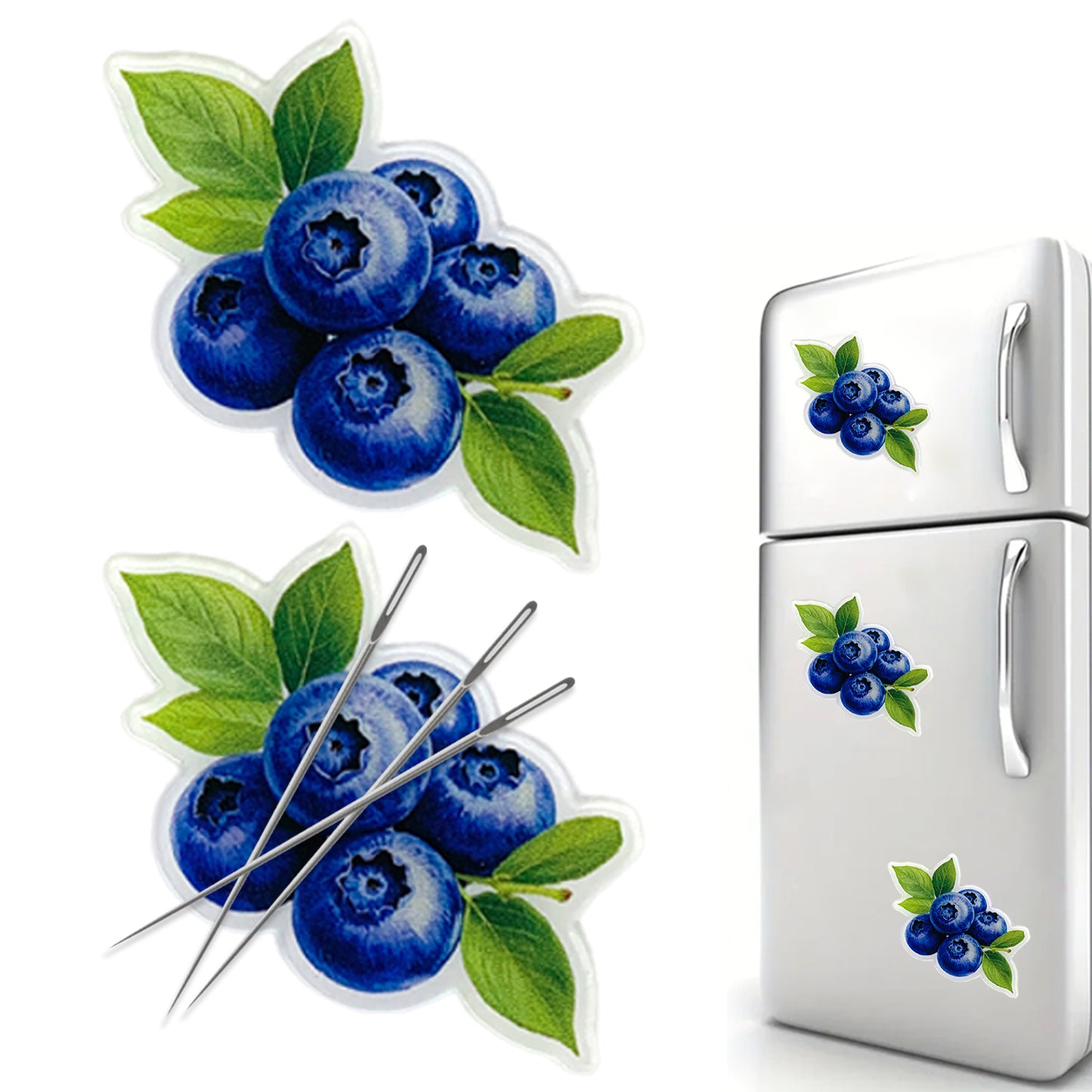 Blueberry Magnetic Acrylic Needle Minder for Cross Stitch and Embroidery