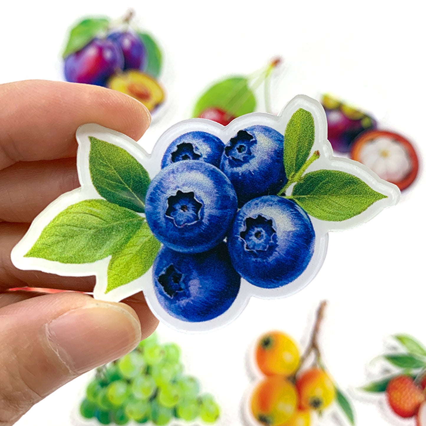 Blueberry Magnetic Acrylic Needle Minder for Cross Stitch and Embroidery