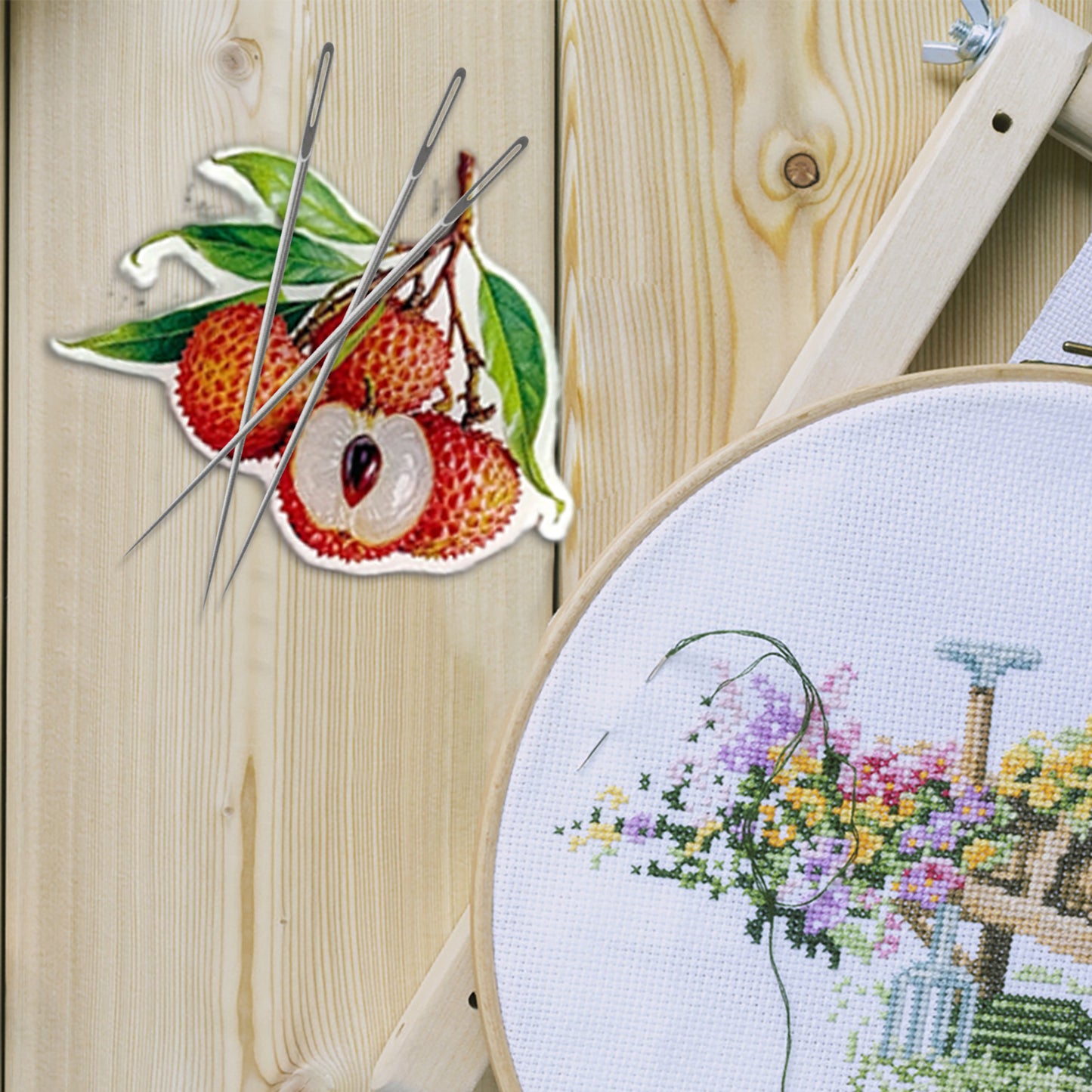 Lychee Magnetic Acrylic Needle Minder for Cross Stitch and Embroidery Supplies