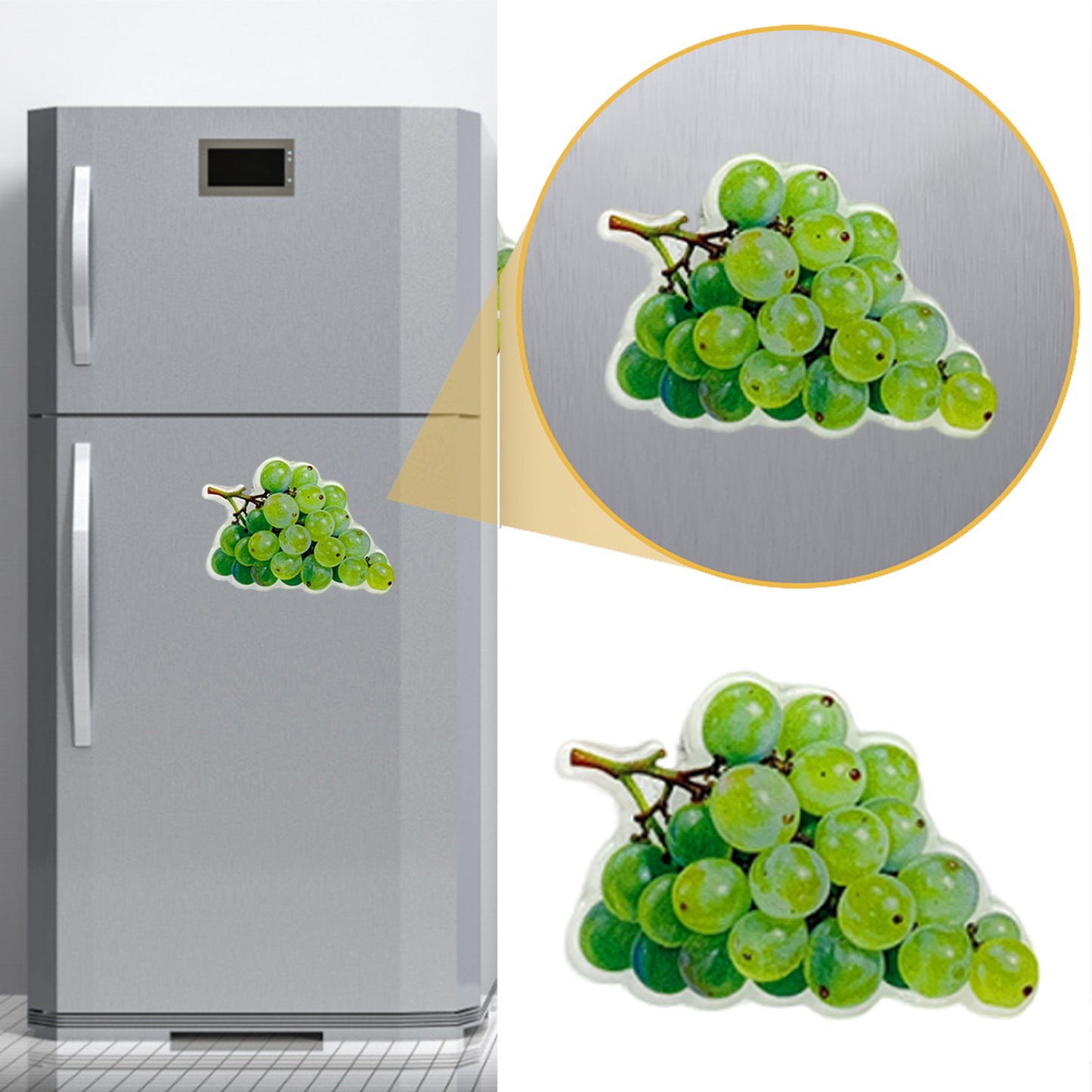 Grape Magnetic Acrylic Needle Minder for Cross Stitch and Embroidery Supplies