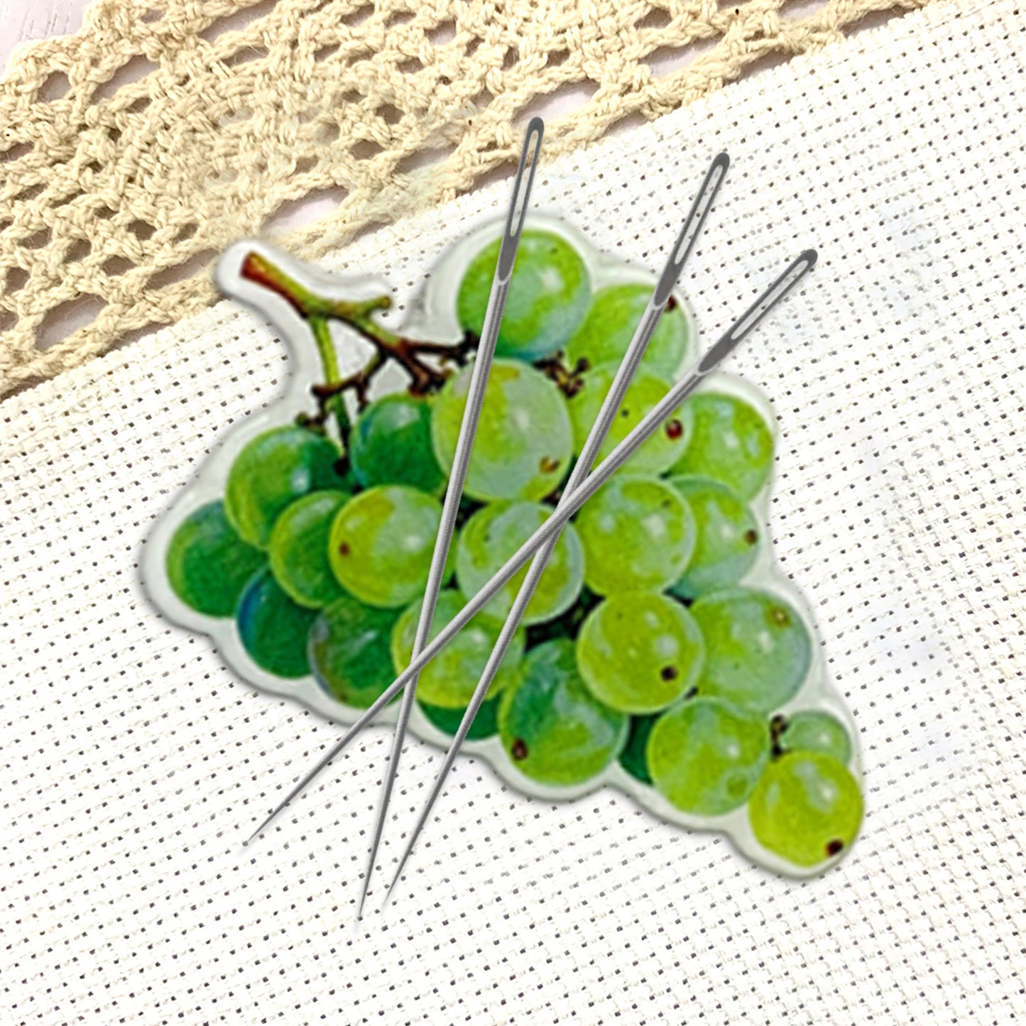 Grape Magnetic Acrylic Needle Minder for Cross Stitch and Embroidery Supplies