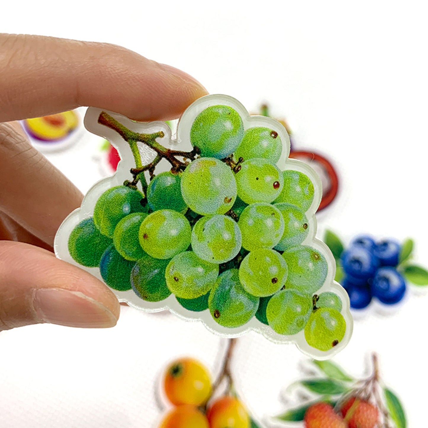 Grape Magnetic Acrylic Needle Minder for Cross Stitch and Embroidery Supplies