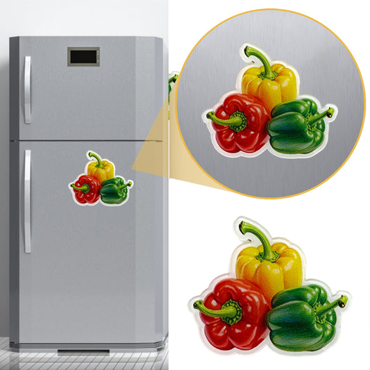 Green Pepper Magnetic Acrylic Needle Minder for Cross Stitch and Embroidery