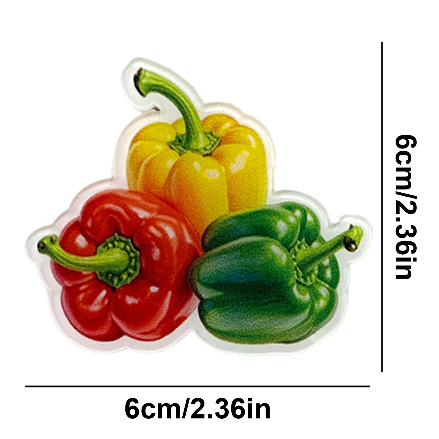 Green Pepper Magnetic Acrylic Needle Minder for Cross Stitch and Embroidery