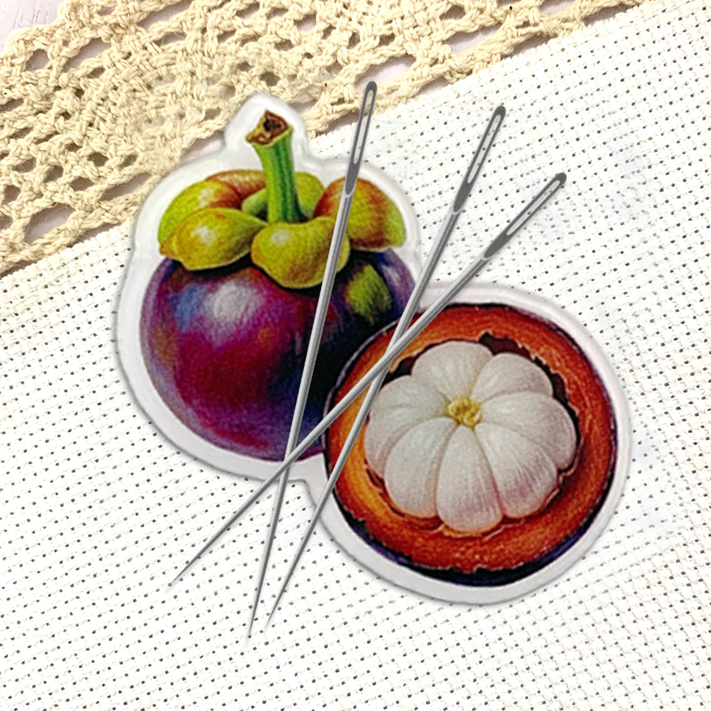 Mangosteen Magnetic Acrylic Needle Minder for Cross Stitch and Embroidery