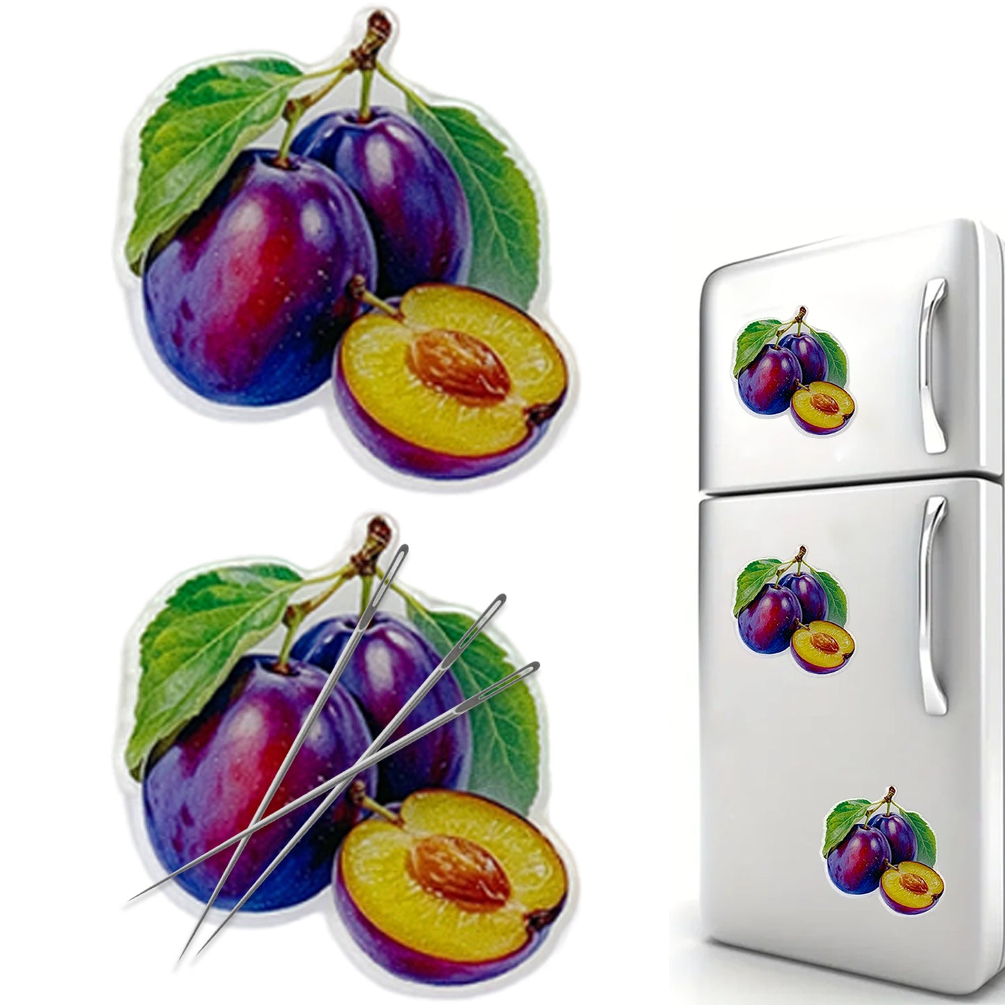 Prune Magnetic Acrylic Needle Minder for Cross Stitch and Embroidery Supplies