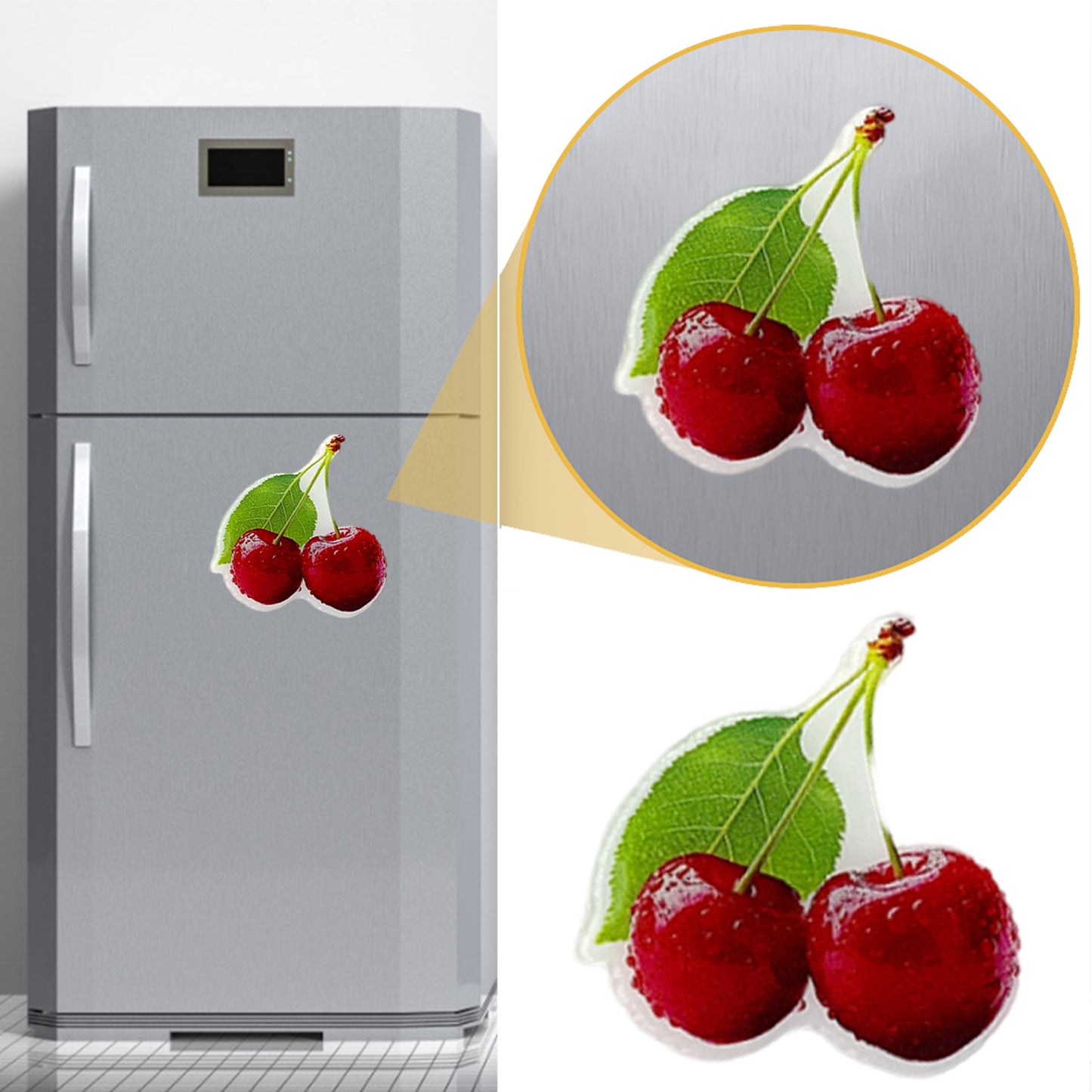 Cherry Magnetic Acrylic Needle Minder for Cross Stitch and Embroidery Supplies