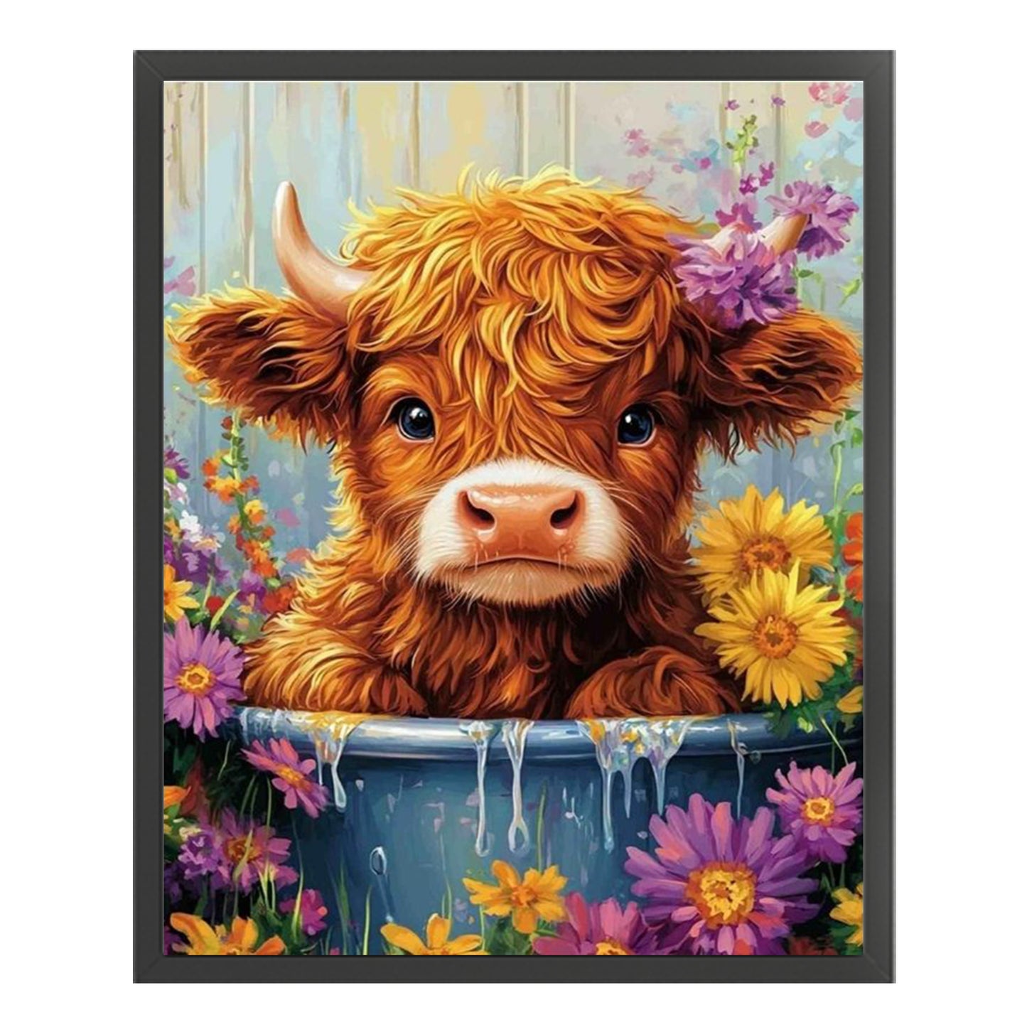 Daisy Yak - Full 11CT Stamped Cross Stitch 40x50CM - Huacan