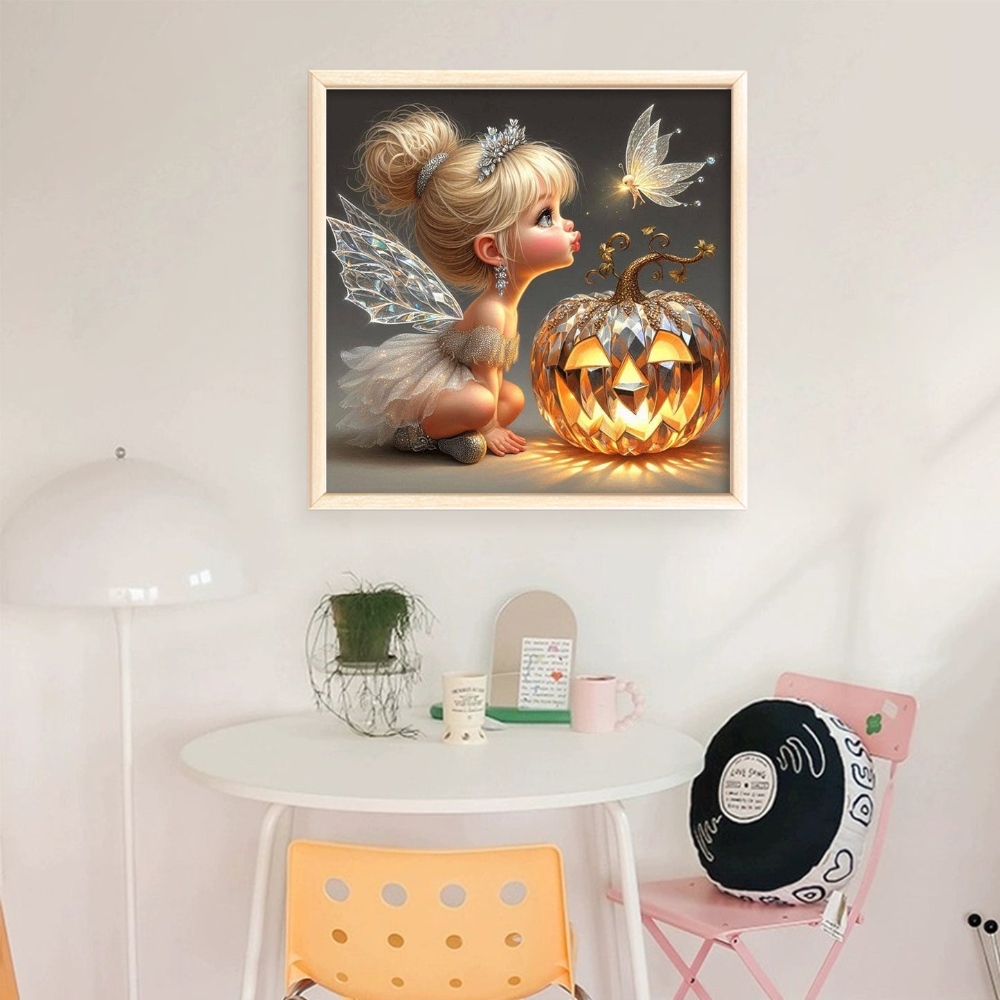 Elf And Pumpkin - Full 11CT Stamped Cross Stitch 40x40CM - Huacan
