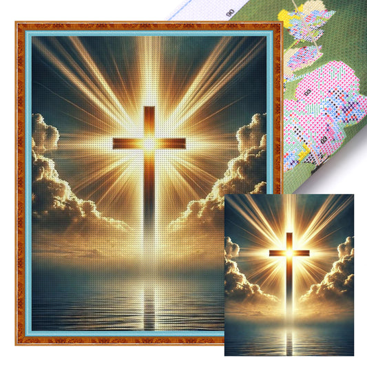 Cross - Full 11CT Stamped Cross Stitch 40x50CM - Huacan