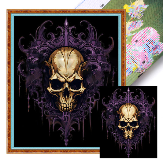 Skull - Full 11CT Stamped Cross Stitch 40x50CM - Huacan