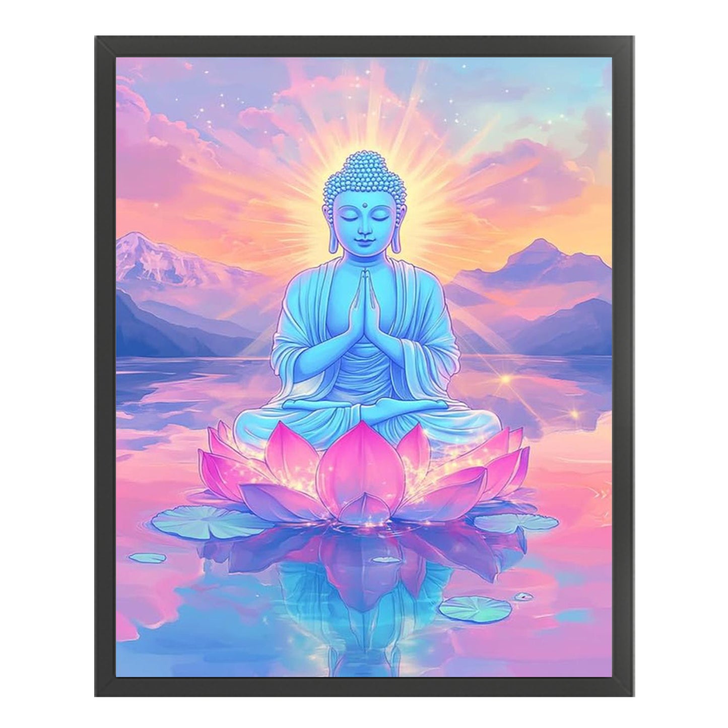 Buddha Statue - Full 11CT Stamped Cross Stitch 40x50CM - Huacan