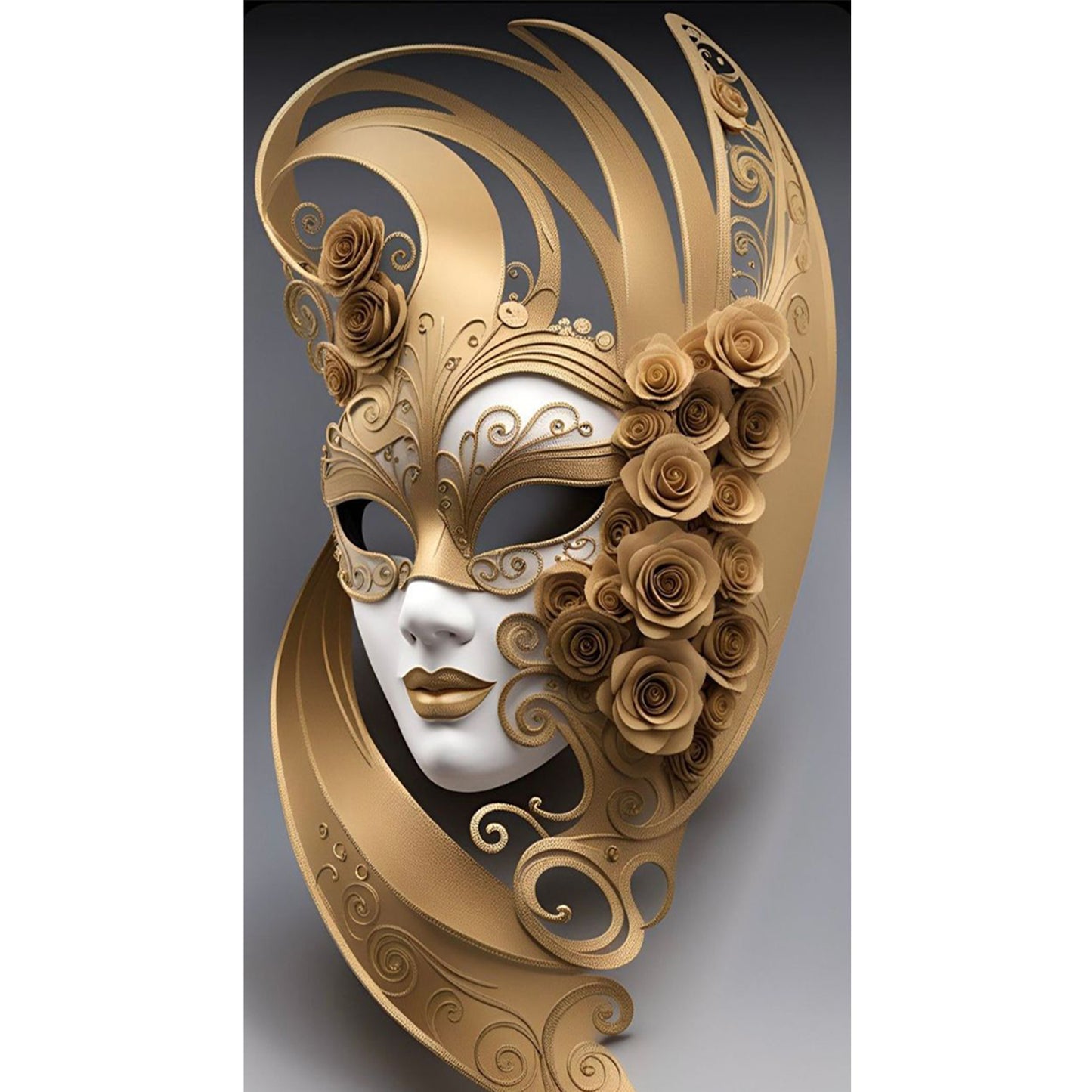 Mask - Full 11CT Stamped Cross Stitch 40x70CM - Huacan