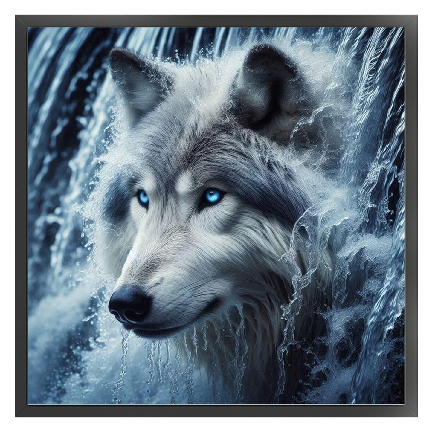 White Wolf - Full 11CT Stamped Cross Stitch 45x45CM - Huacan