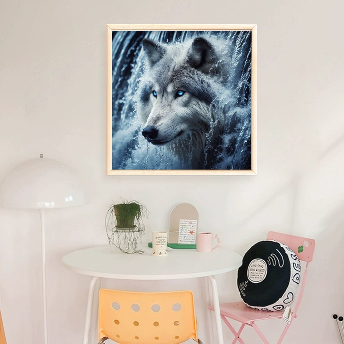 White Wolf - Full 11CT Stamped Cross Stitch 45x45CM - Huacan