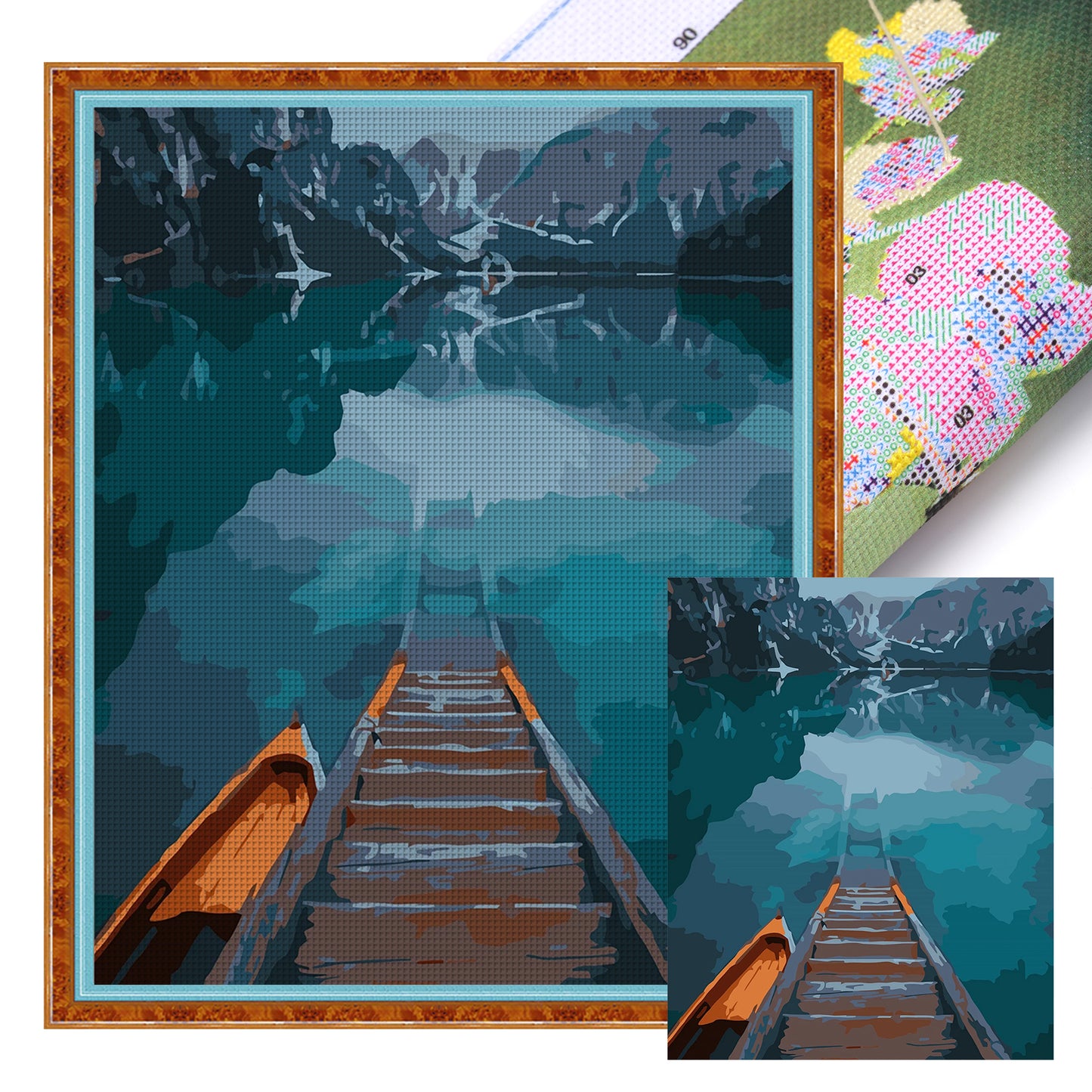 Lake - Full 11CT Stamped Cross Stitch 40x50CM - Huacan