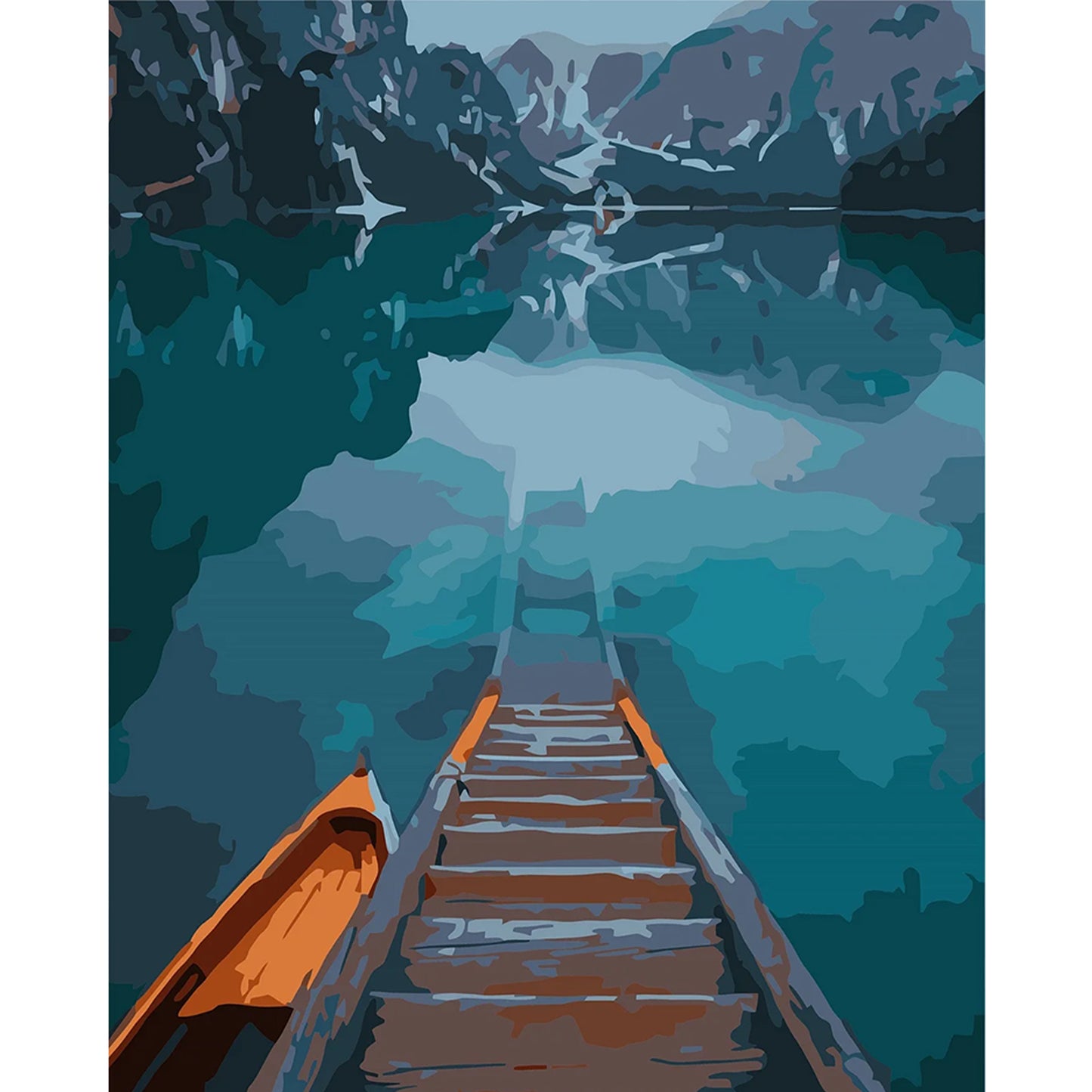 Lake - Full 11CT Stamped Cross Stitch 40x50CM - Huacan