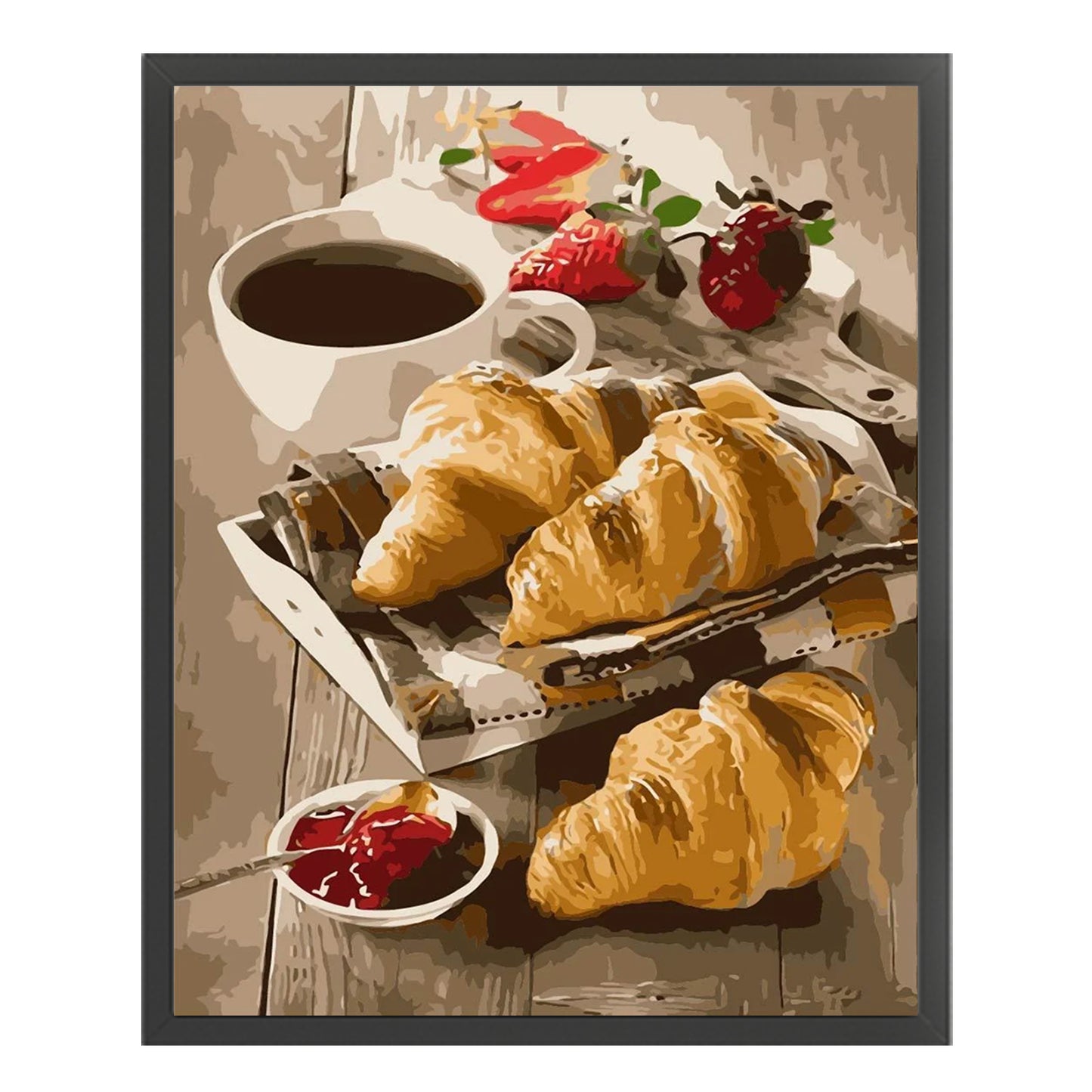 Croissant - Full 11CT Stamped Cross Stitch 40x50CM - Huacan