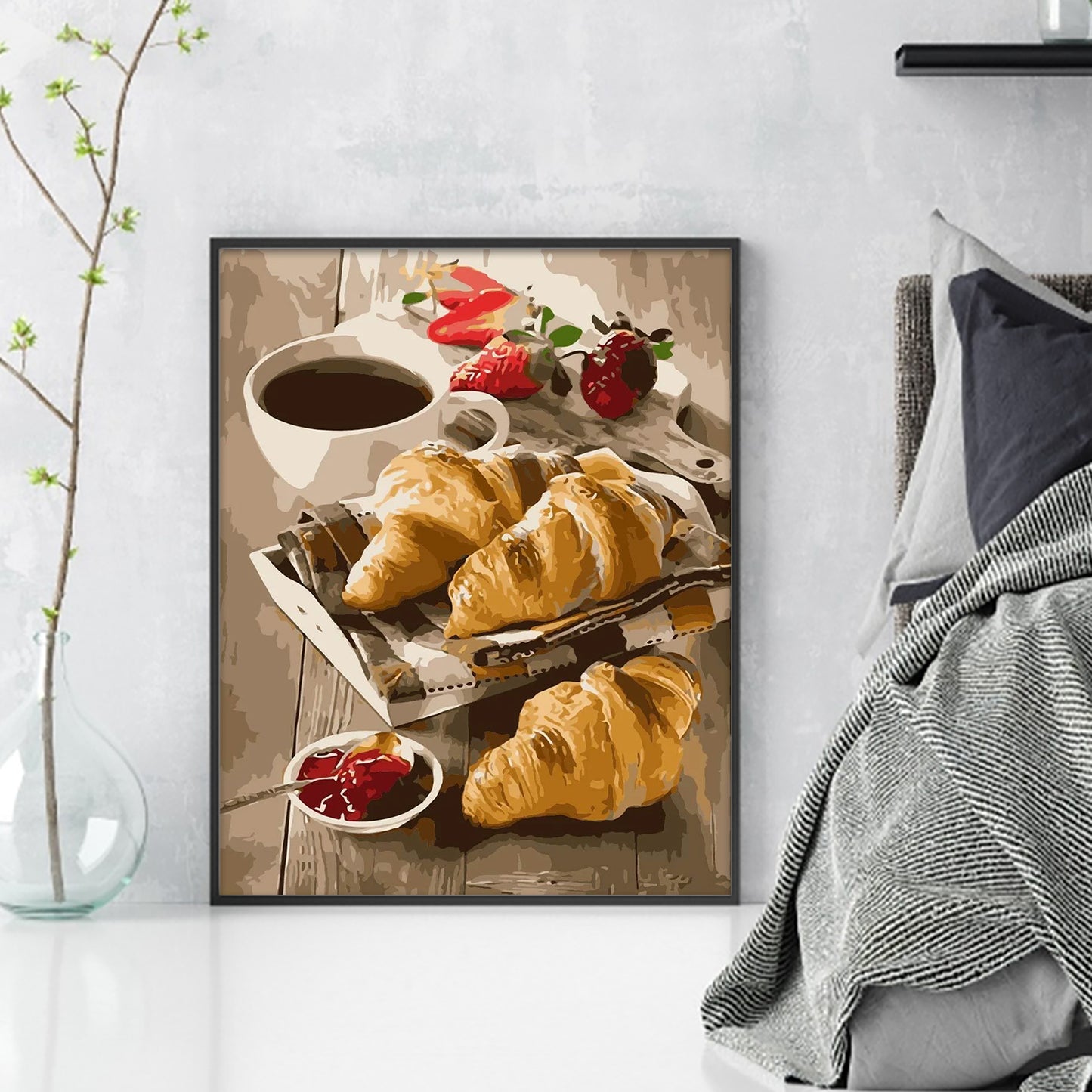 Croissant - Full 11CT Stamped Cross Stitch 40x50CM - Huacan