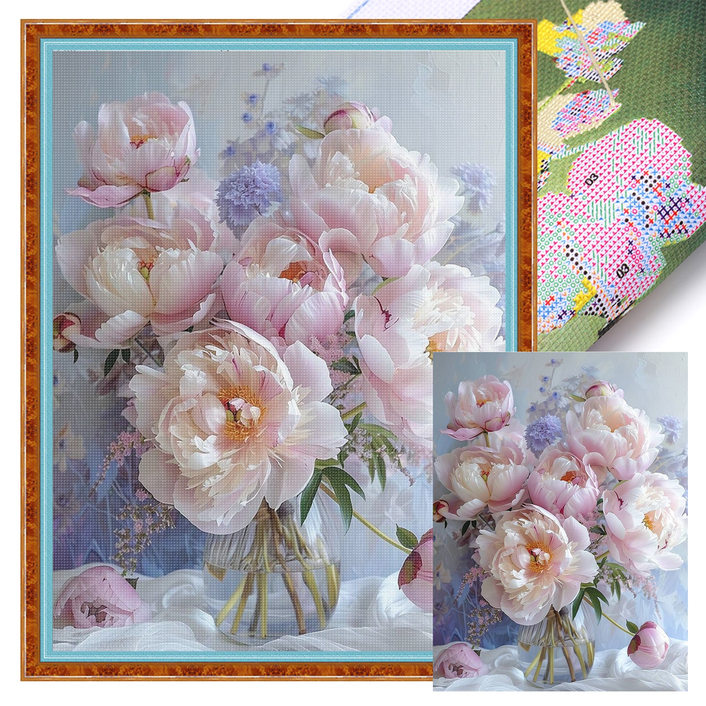Vase - Full 11CT Stamped Cross Stitch 40x53CM - Huacan