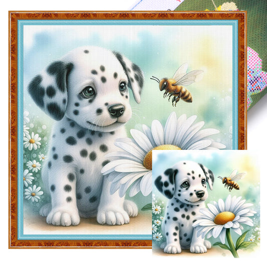 Dalmatian - Full 11CT Stamped Cross Stitch 40x40CM - Huacan
