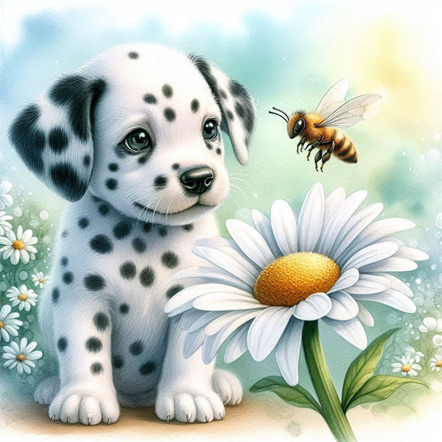 Dalmatian - Full 11CT Stamped Cross Stitch 40x40CM - Huacan