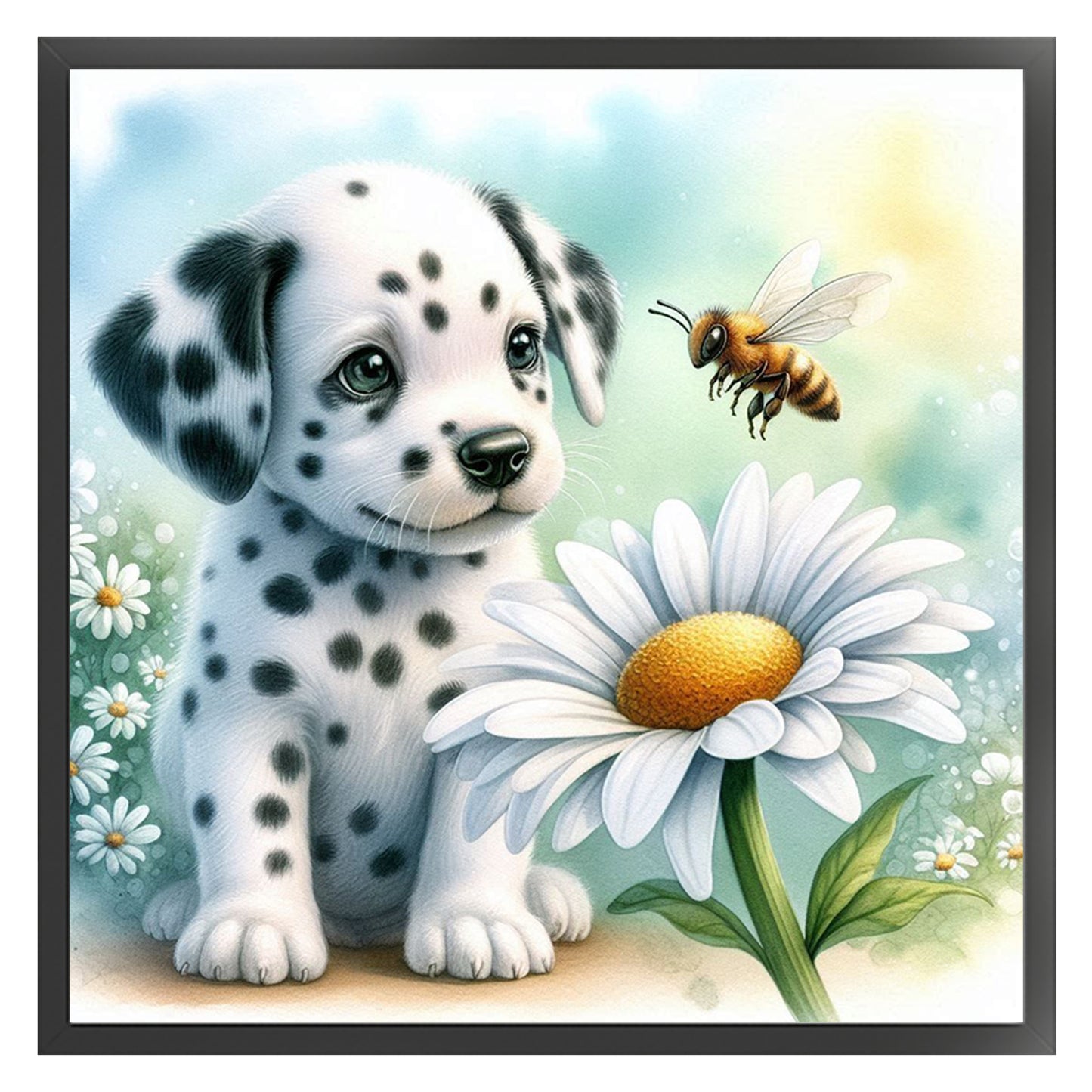 Dalmatian - Full 11CT Stamped Cross Stitch 40x40CM - Huacan