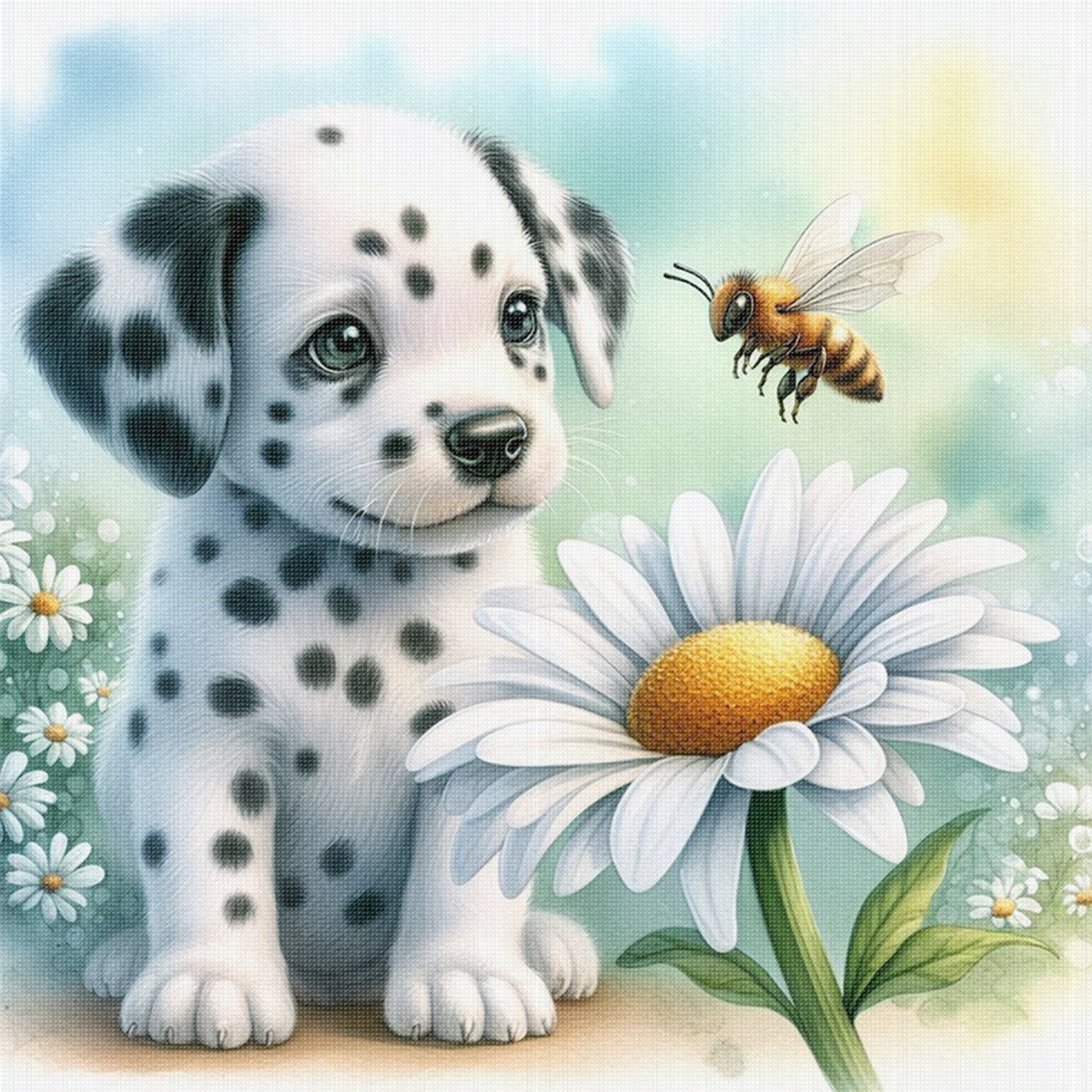Dalmatian - Full 11CT Stamped Cross Stitch 40x40CM - Huacan