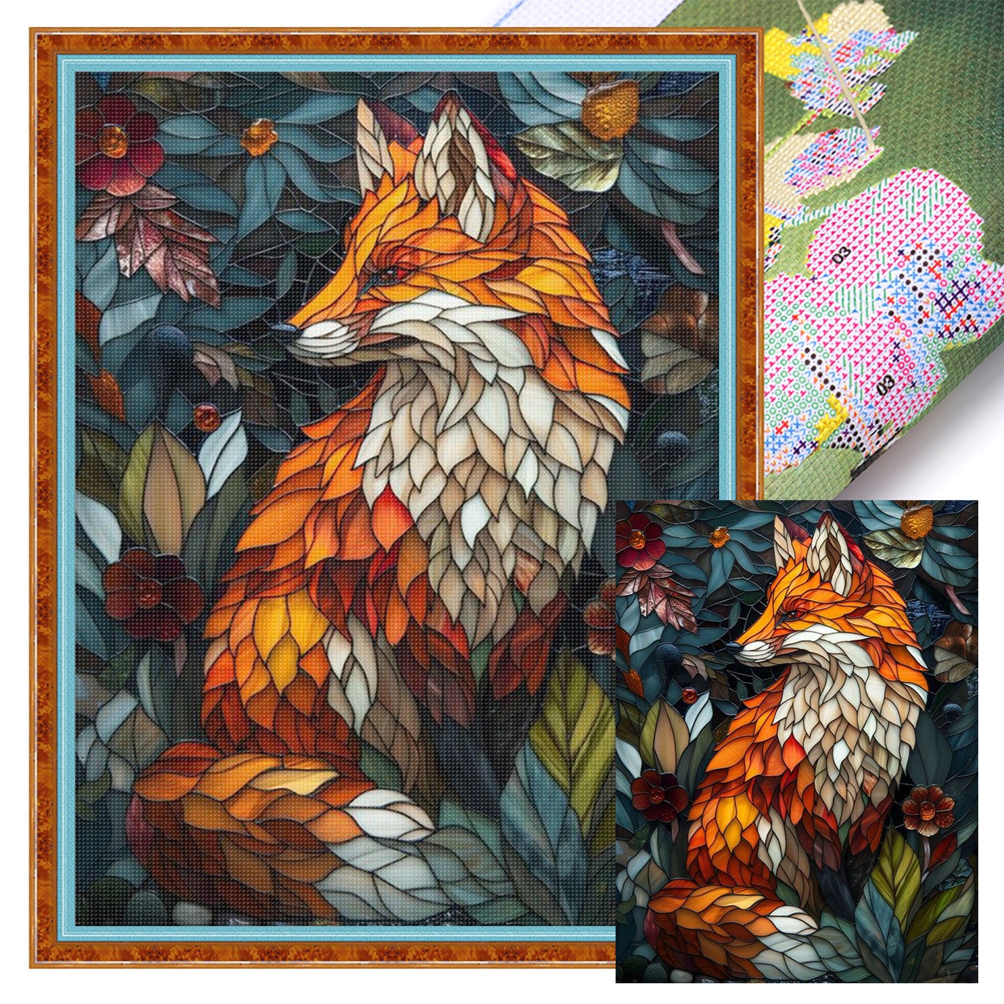 Fox - Full 11CT Stamped Cross Stitch 40x55CM - Huacan