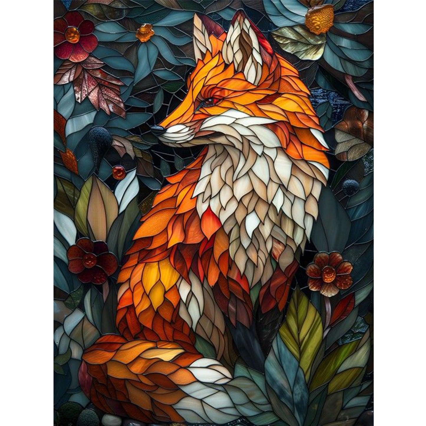 Fox - Full 11CT Stamped Cross Stitch 40x55CM - Huacan