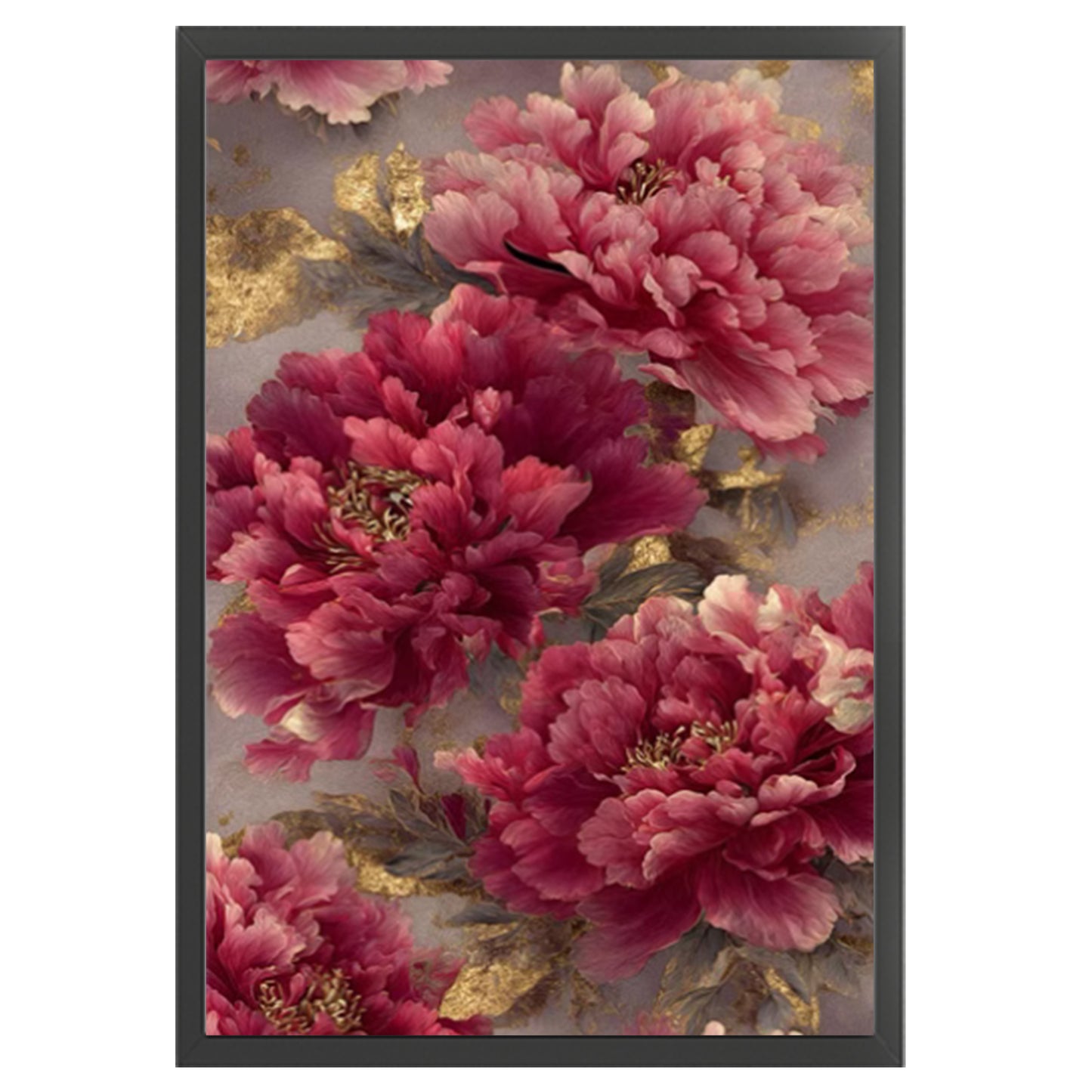 Blooming Peonies In Full Prosperity - Full 11CT Stamped Cross Stitch 70x50CM - Mona Lisa