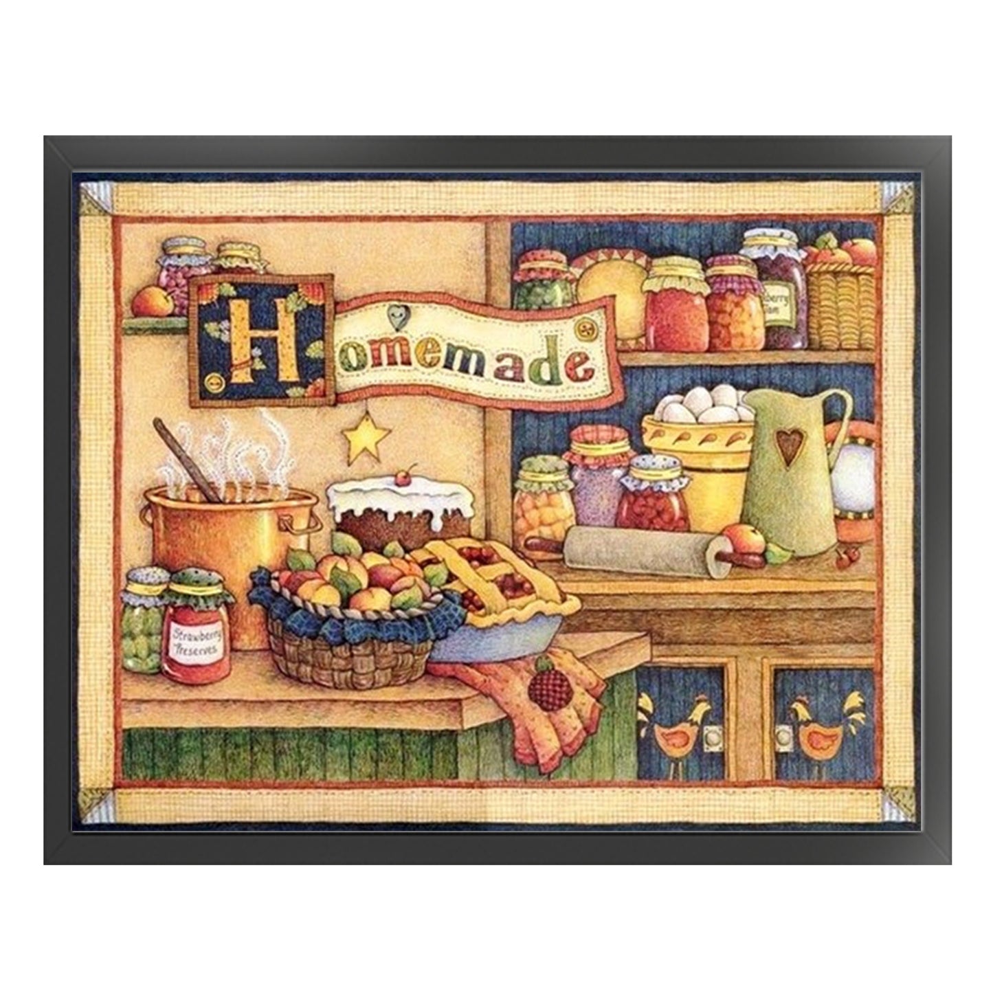 Dessert Hut - Full 14CT Stamped Cross Stitch 50x40CM - Huacan