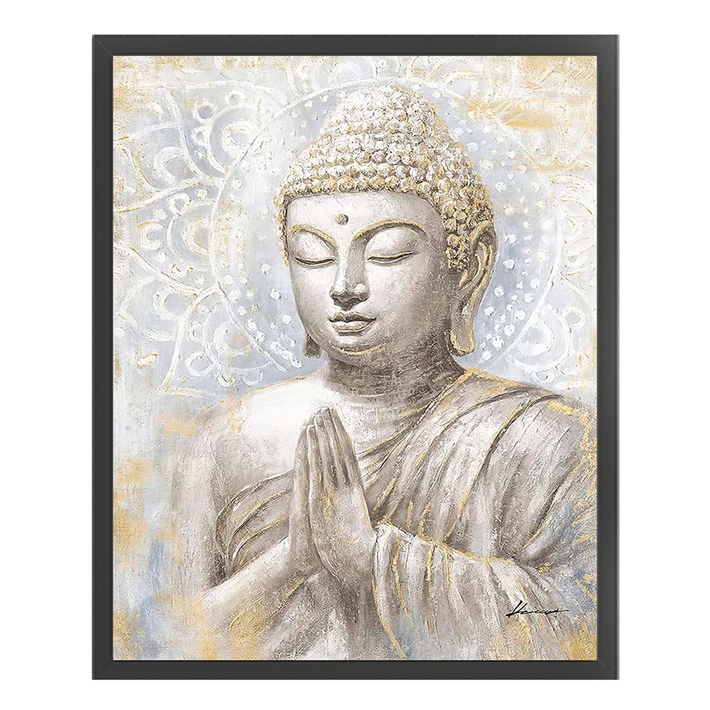 Buddha Statue - Full 11CT Stamped Cross Stitch 40x50CM - Huacan