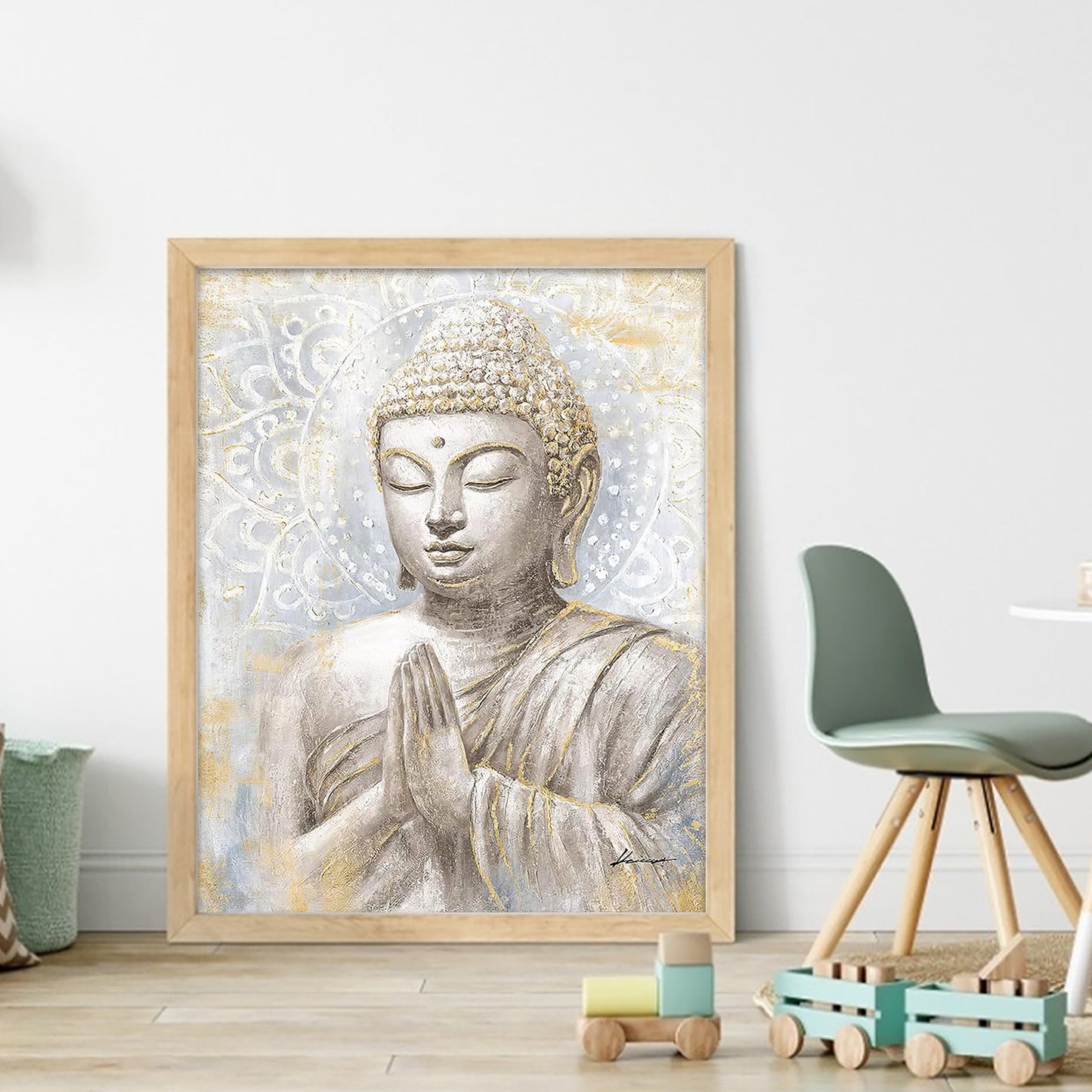 Buddha Statue - Full 11CT Stamped Cross Stitch 40x50CM - Huacan