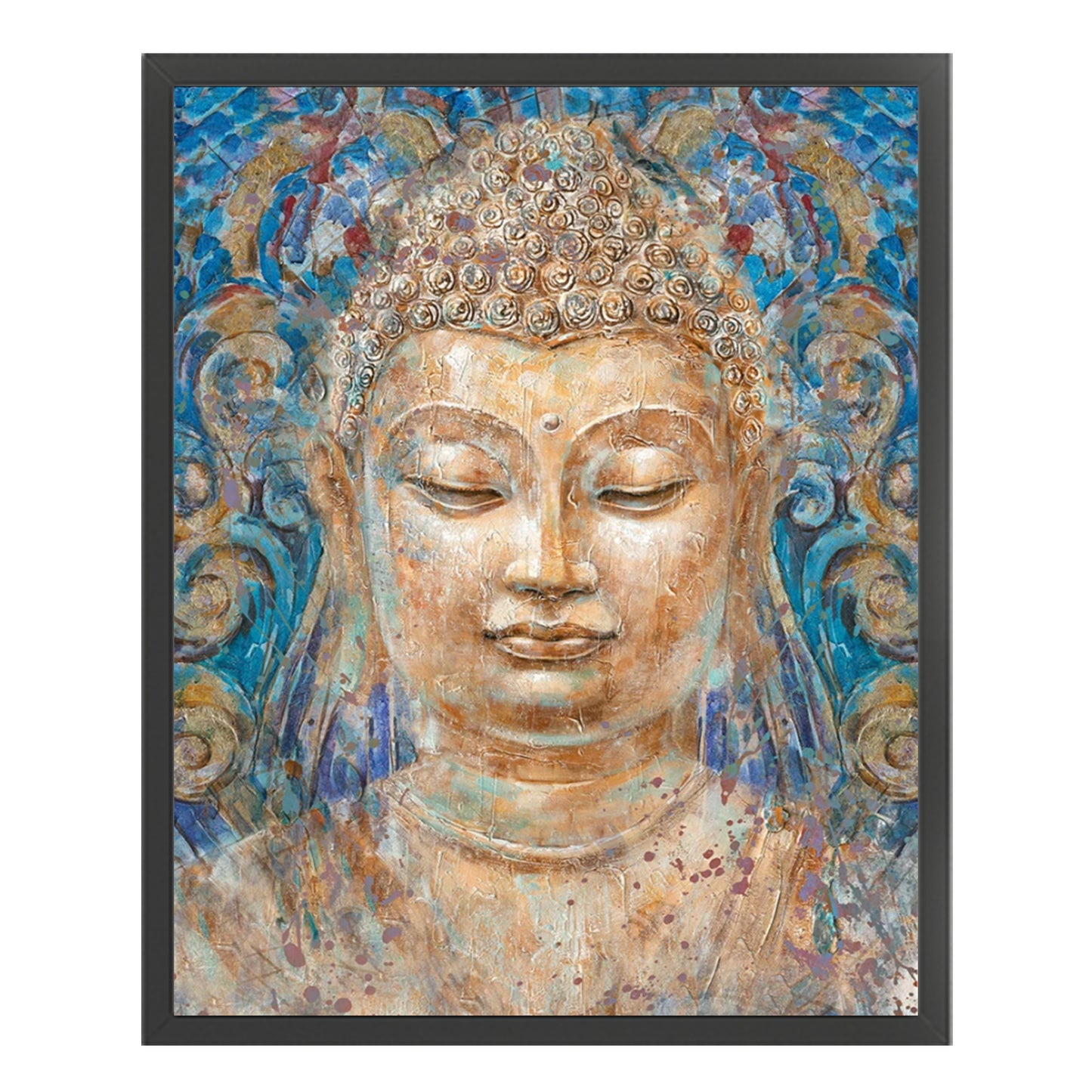 Buddha Statue - Full 11CT Stamped Cross Stitch 40x50CM - Huacan