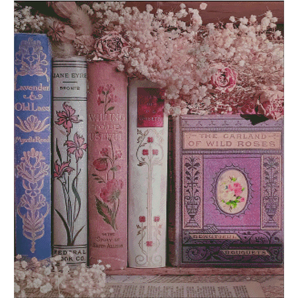 Fragrance Of Books - Full 14CT Stamped Cross Stitch 64x75CM - Fairy Egyptian Cotton