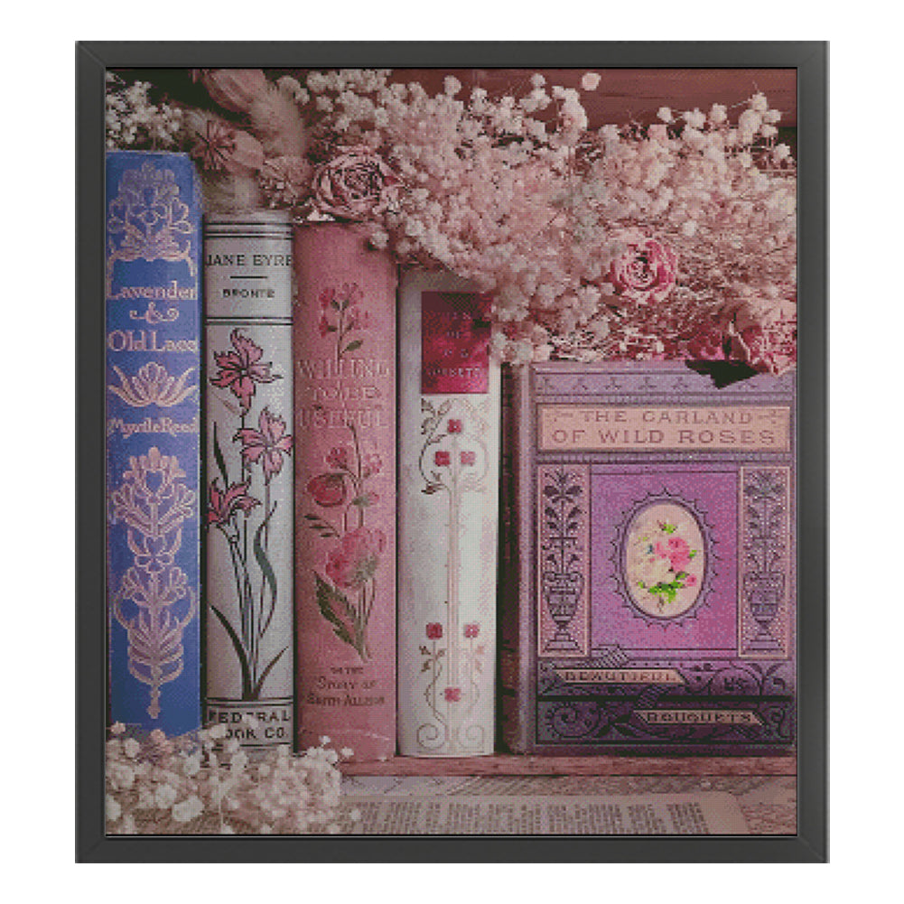 Fragrance Of Books - Full 14CT Stamped Cross Stitch 64x75CM - Fairy Egyptian Cotton