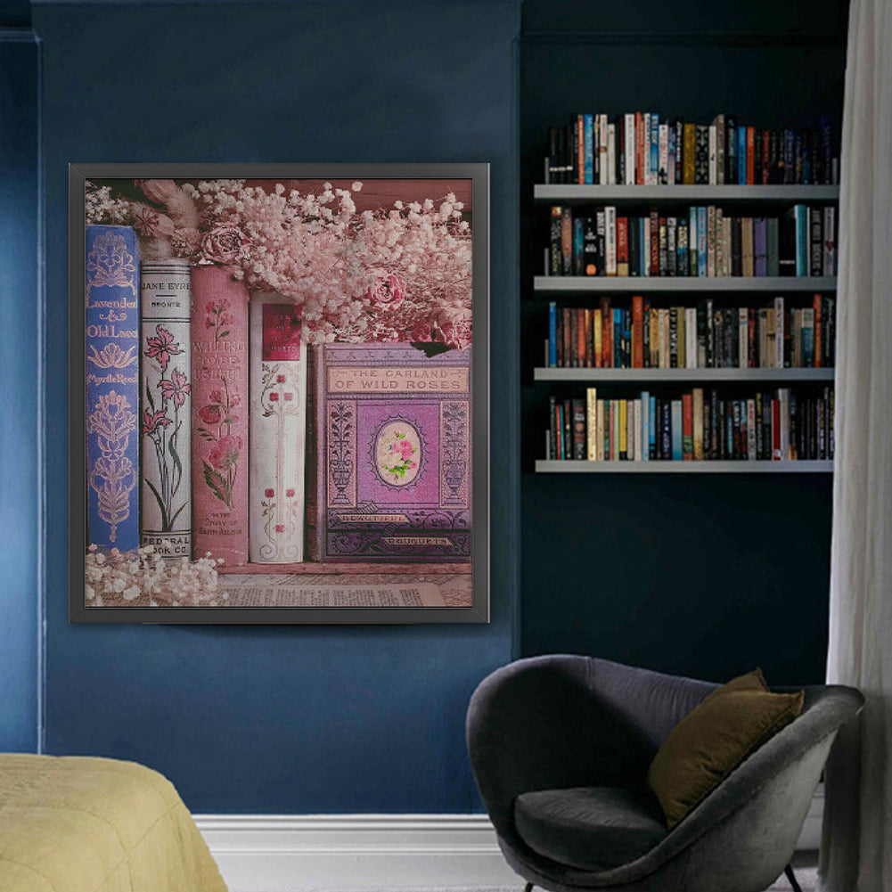 Fragrance Of Books - Full 14CT Stamped Cross Stitch 64x75CM - Fairy Egyptian Cotton