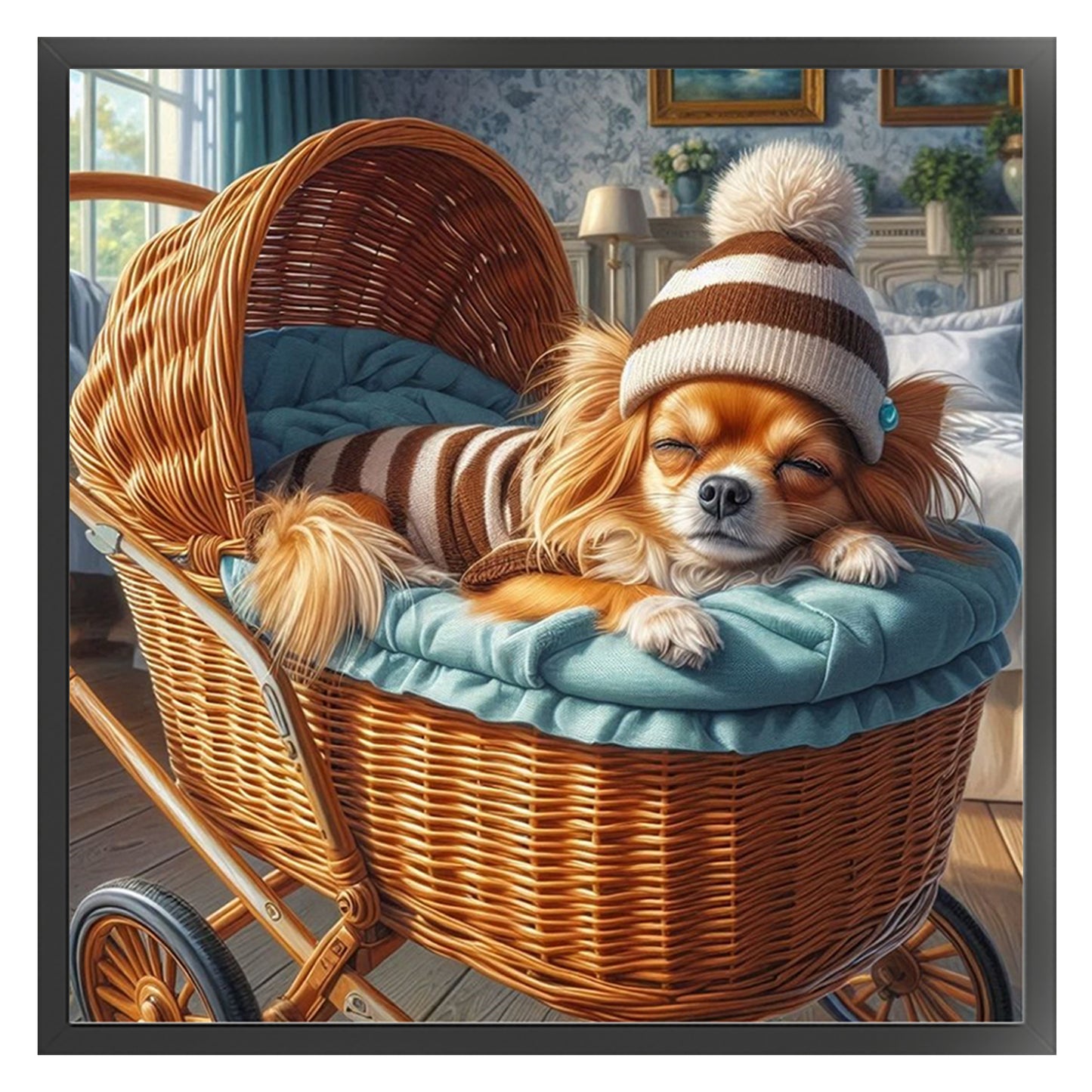 Cavalier King Charles Spaniel - Full 11CT Stamped Cross Stitch 45x45CM - Yishu