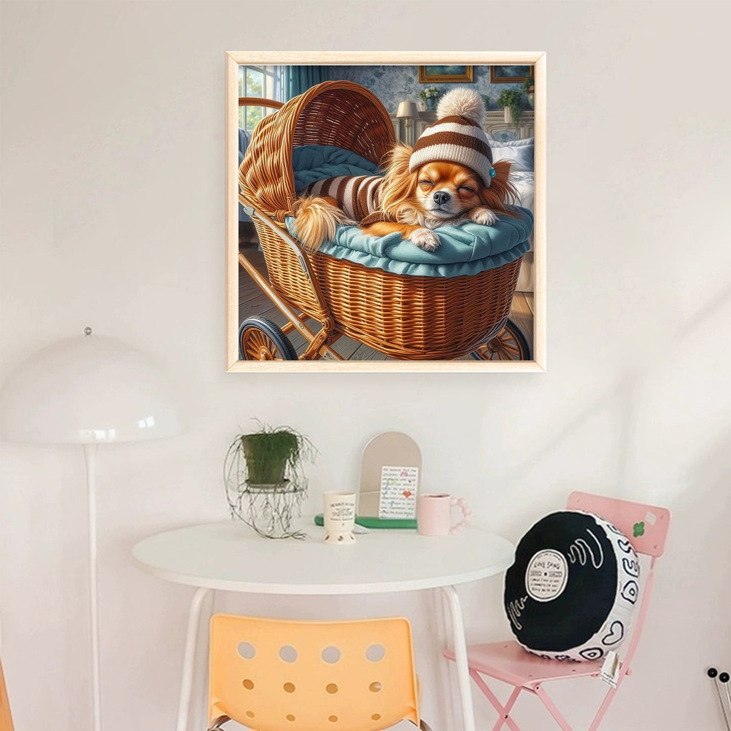 Cavalier King Charles Spaniel - Full 11CT Stamped Cross Stitch 45x45CM - Yishu
