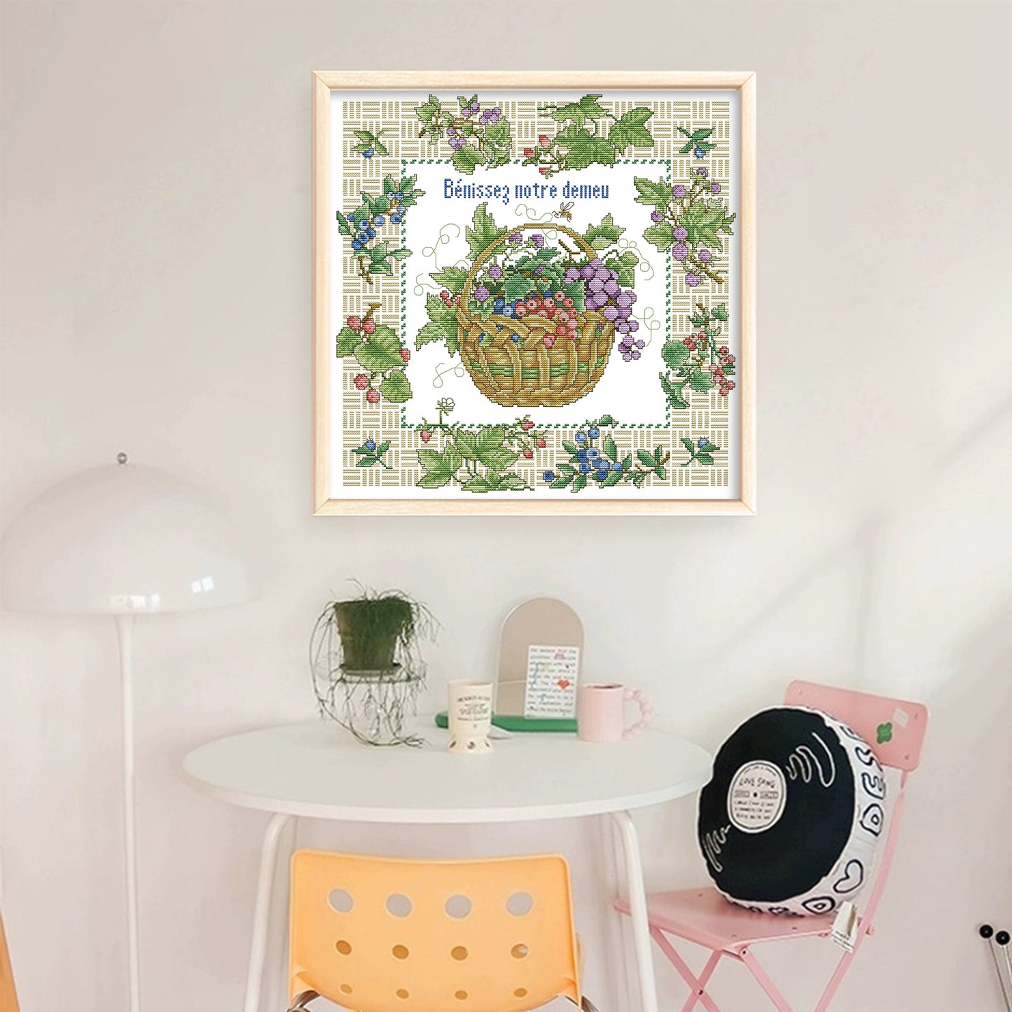 Bless My Home - Full 14CT Stamped Cross Stitch 42x42CM - Joy Sunday Backstitch
