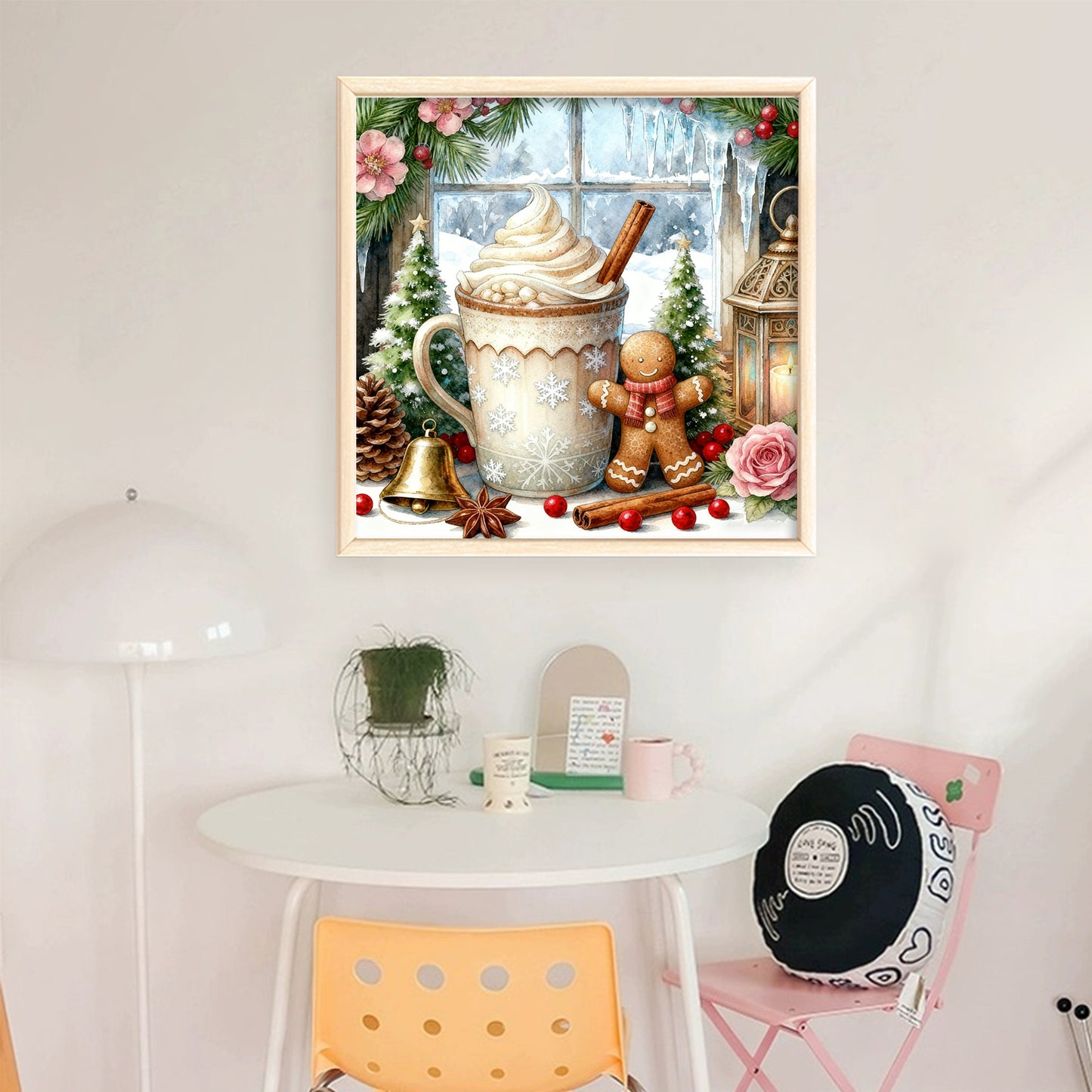 Christmas Drinks - Full 11CT Stamped Cross Stitch 45x45CM - Huacan