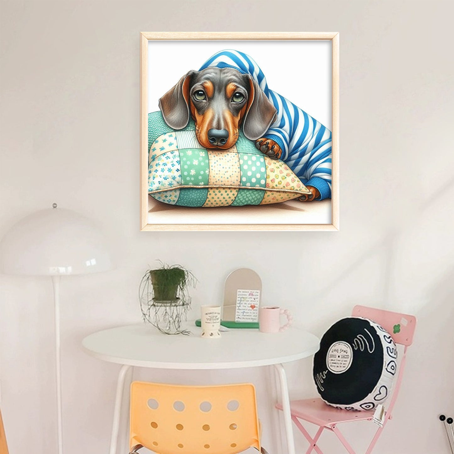 Dachshund-Dog - Full 11CT Stamped Cross Stitch 40x40CM - Yishu
