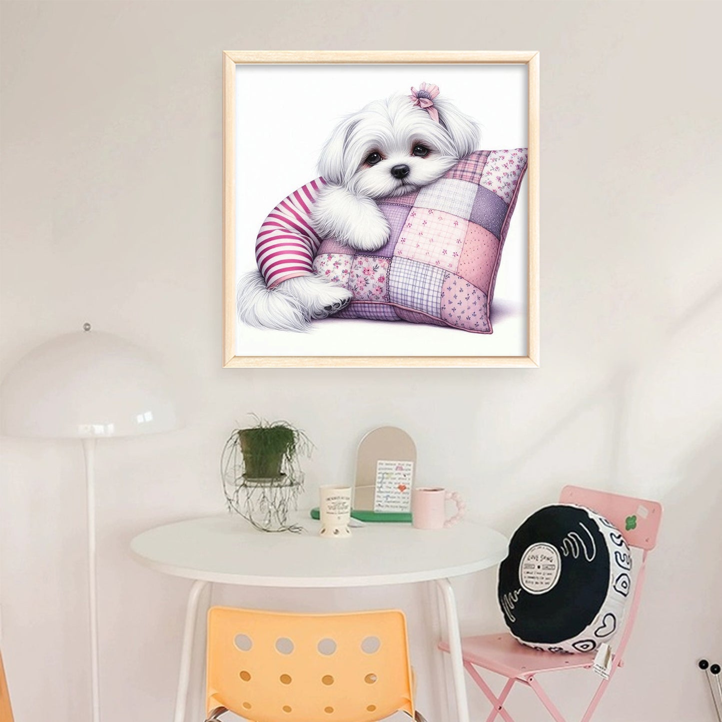 Maltese-Dog - Full 11CT Stamped Cross Stitch 40x40CM - Yishu