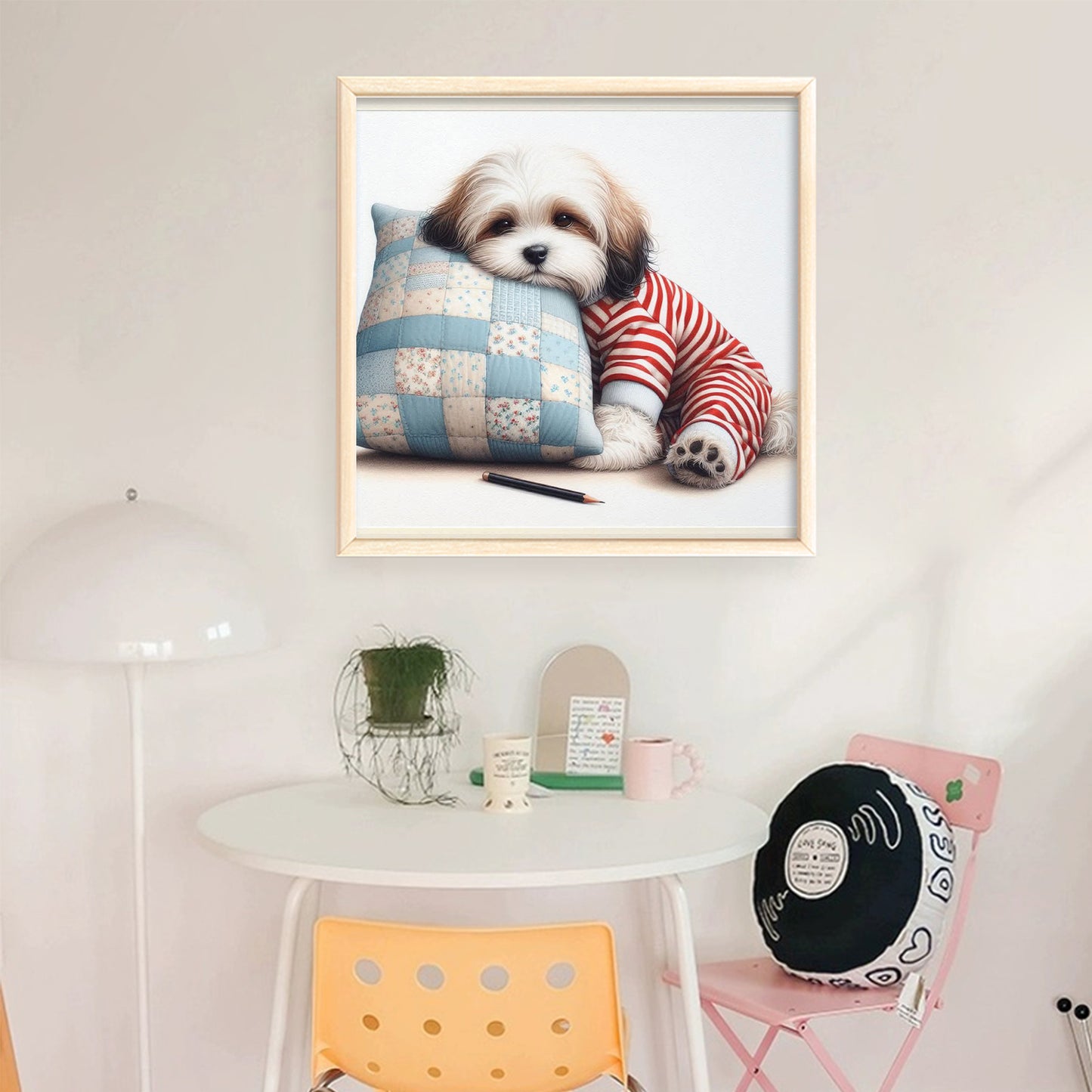 Shih Tzu-Dog - Full 11CT Stamped Cross Stitch 40x40CM - Yishu