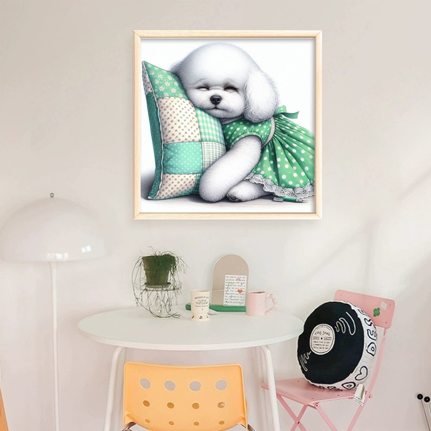 Poodle-Dog - Full 11CT Stamped Cross Stitch 40x40CM - Yishu